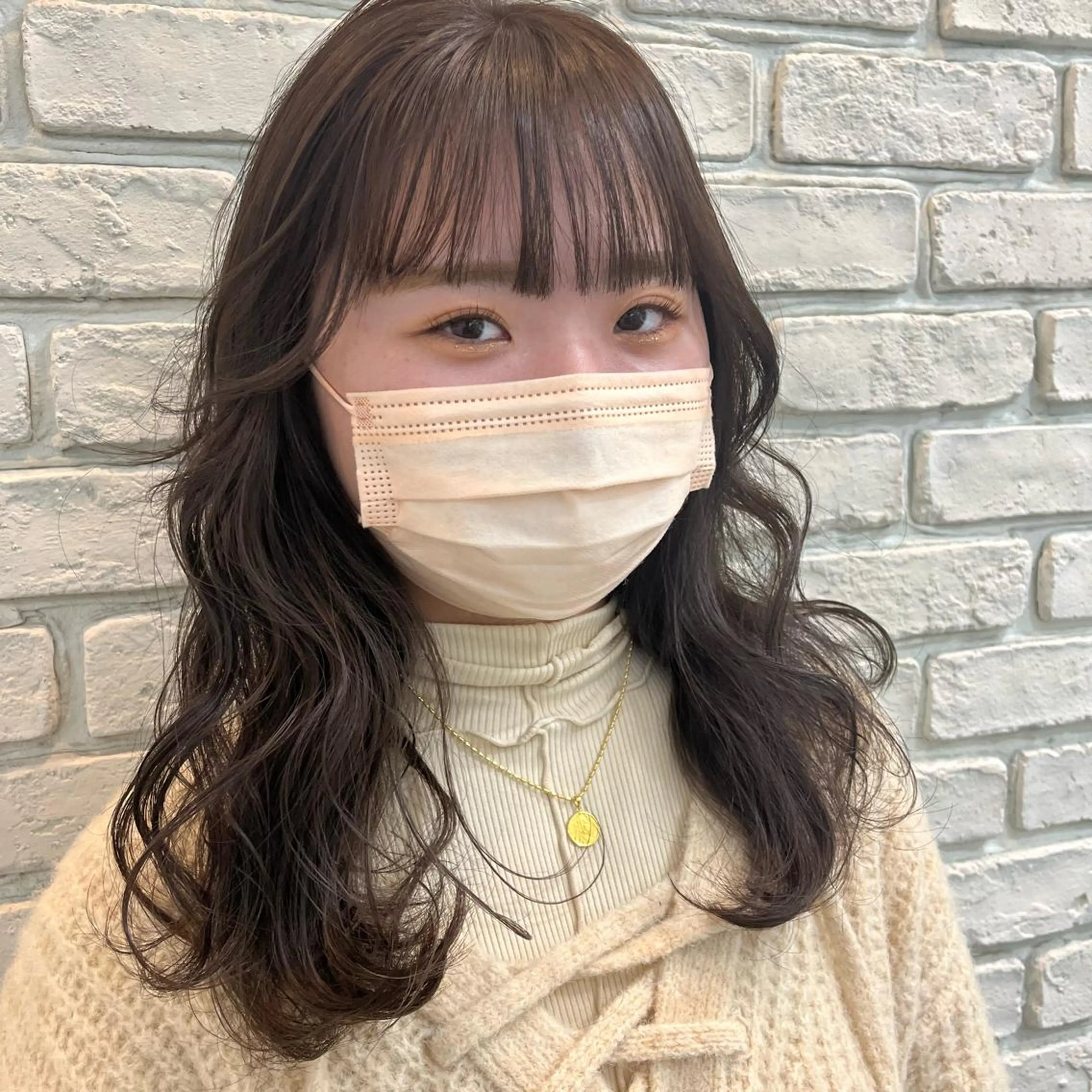 セミロング カラー ブリーチ グレージュ ブリーチなしカラー SOYON 🤍CHIZU🤍.のヘアスタイル