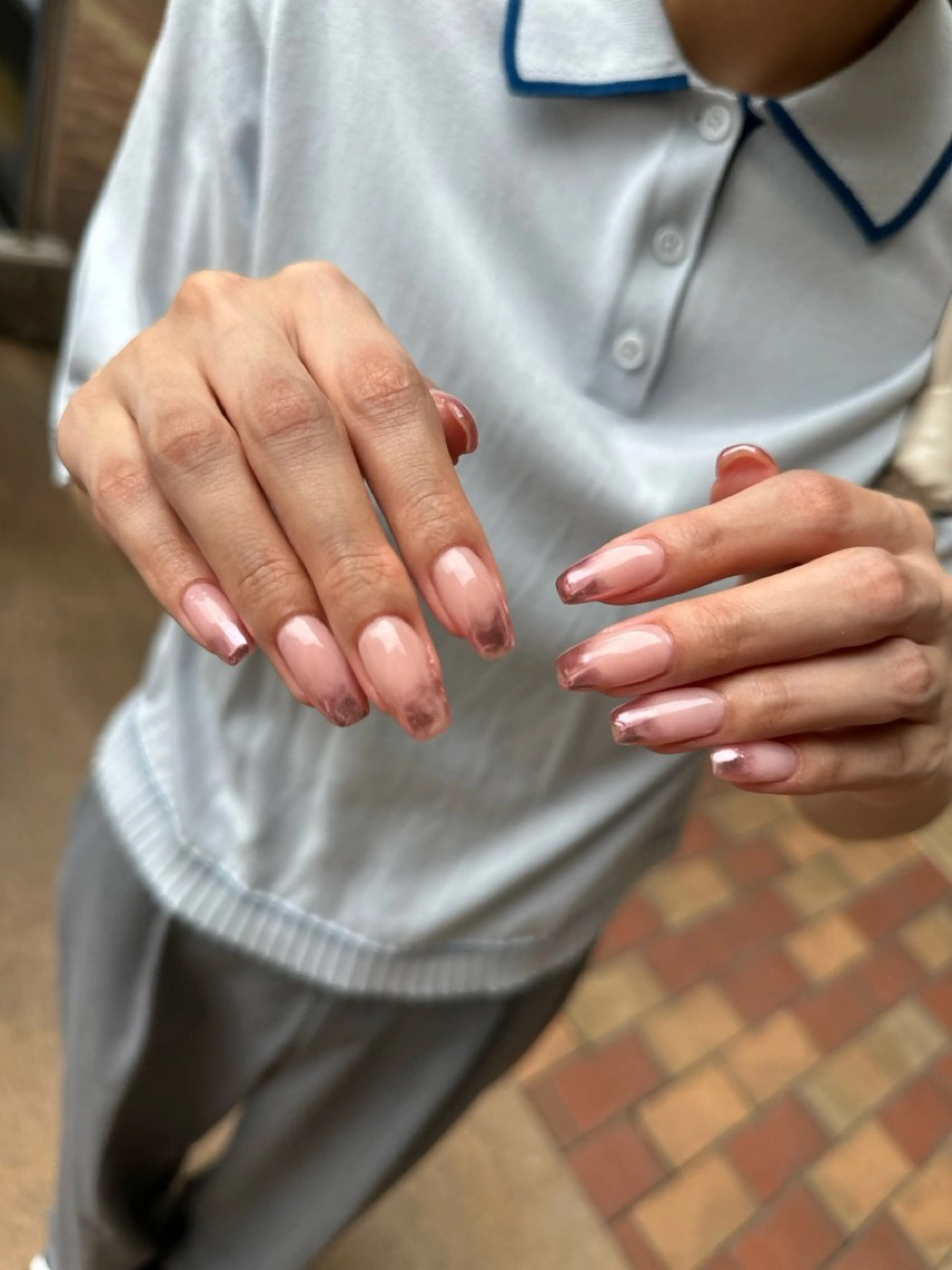 ネイル グラデーション ミラーネイル ワンカラーネイル nail salon  ∞ mikanal ∞所属・nailsalon ∞ ﾐｶﾅﾙ ∞のネイルデザイン