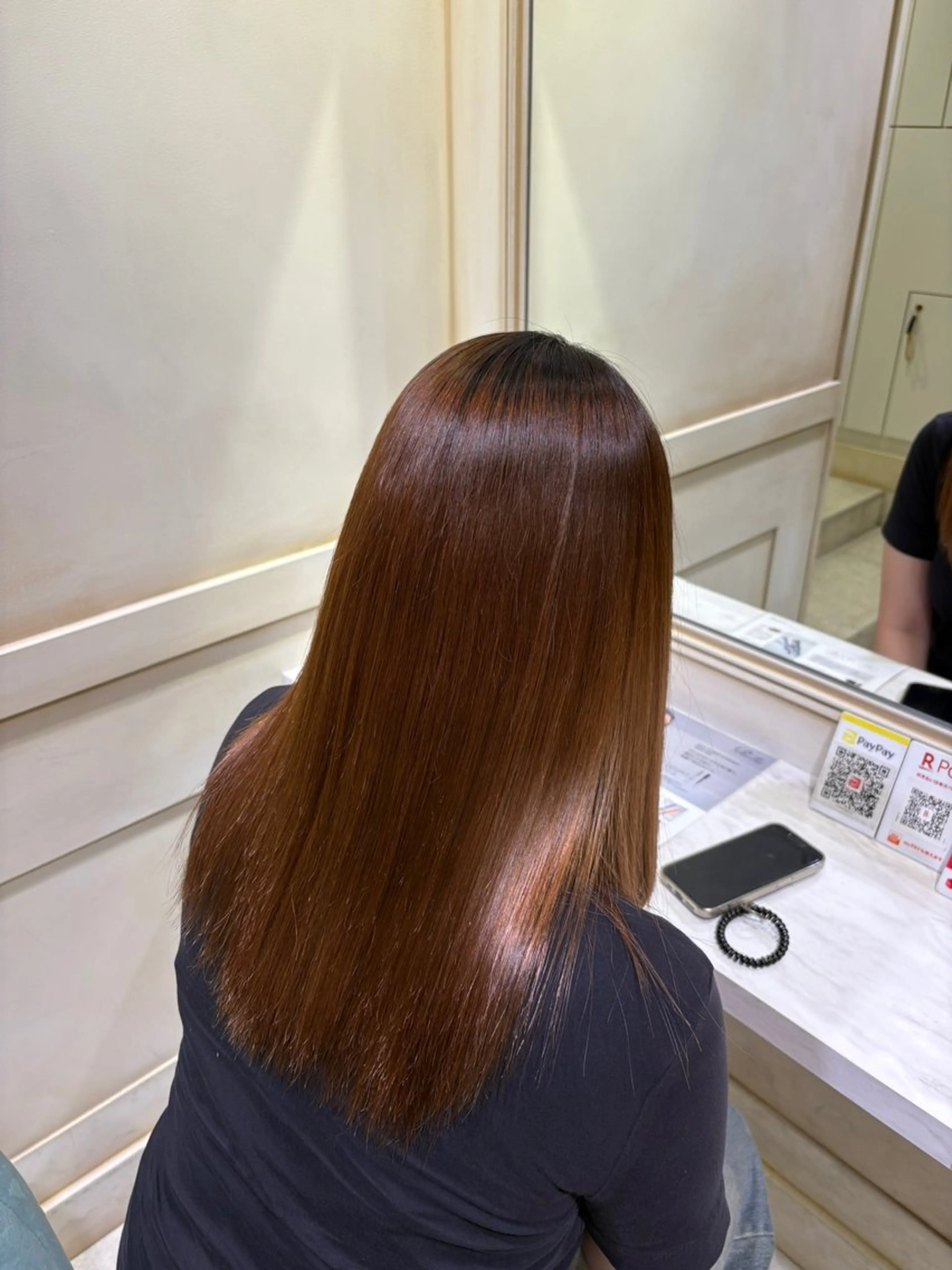 セミロング 縮毛矯正 トリートメント 🟠美髪矯正⭐️ 刑部一哉🟠のヘアスタイル