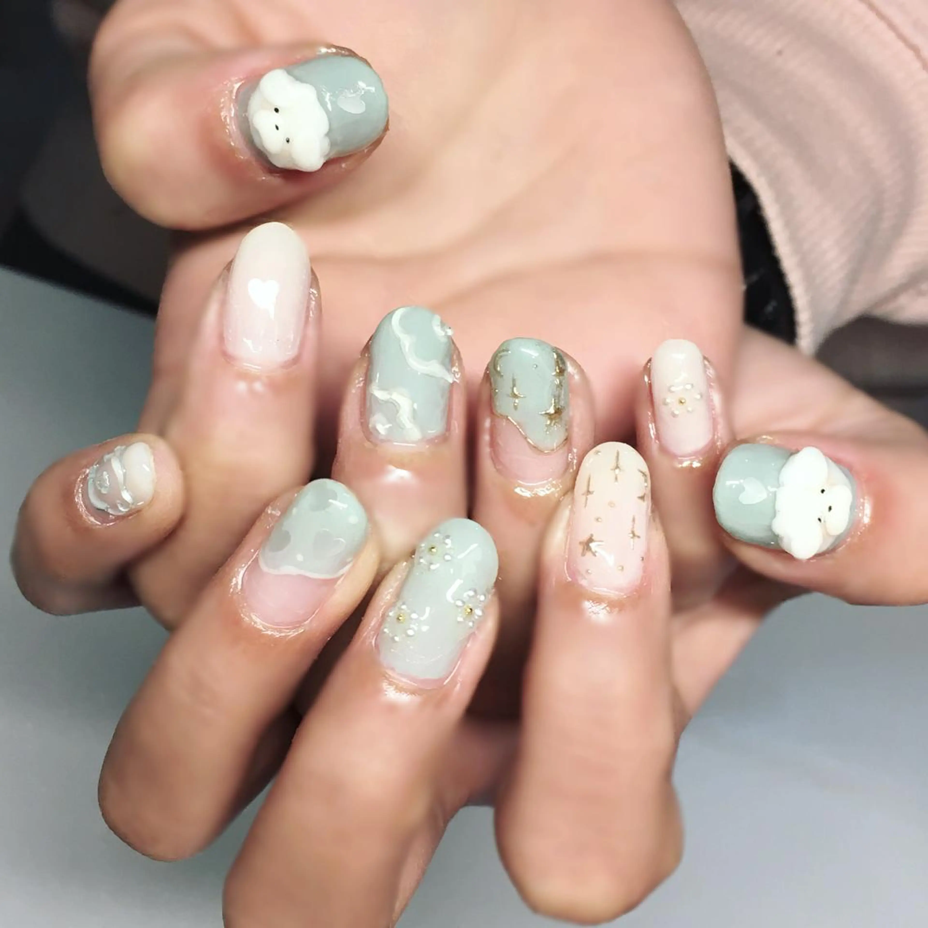 ネイル アニマル柄 アートネイル ジェルネイル キラキラネイル ぷっくりネイル Nyanco Nailのネイルデザイン