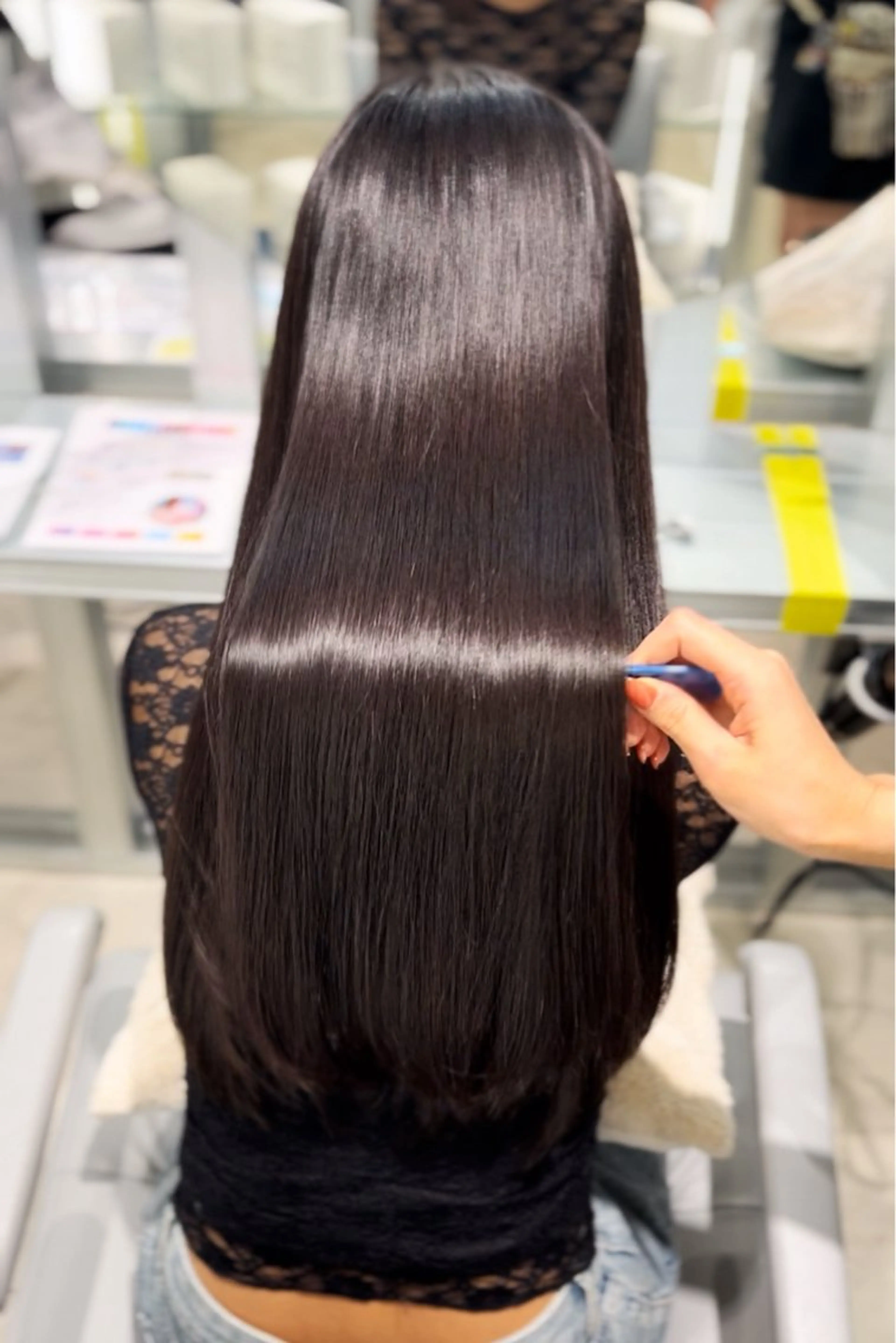 ロング パーマ 縮毛矯正 カット 縮毛矯正 Sakura /ボブ / 縮毛矯正のヘアスタイル