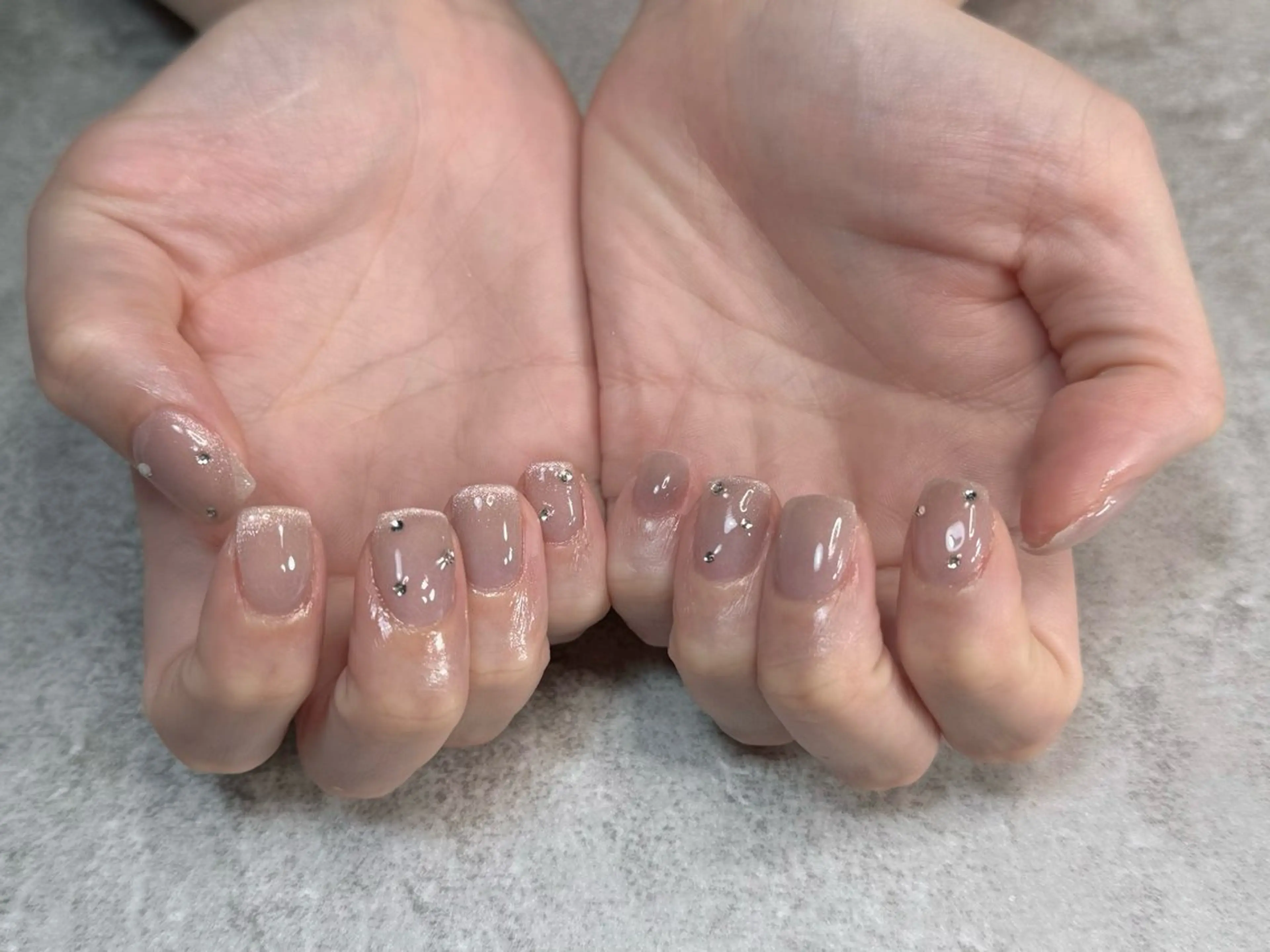 ネイル チークネイル フレンチネイル ジェルネイル ロングネイル マグネットネイル nail sideraのネイルデザイン