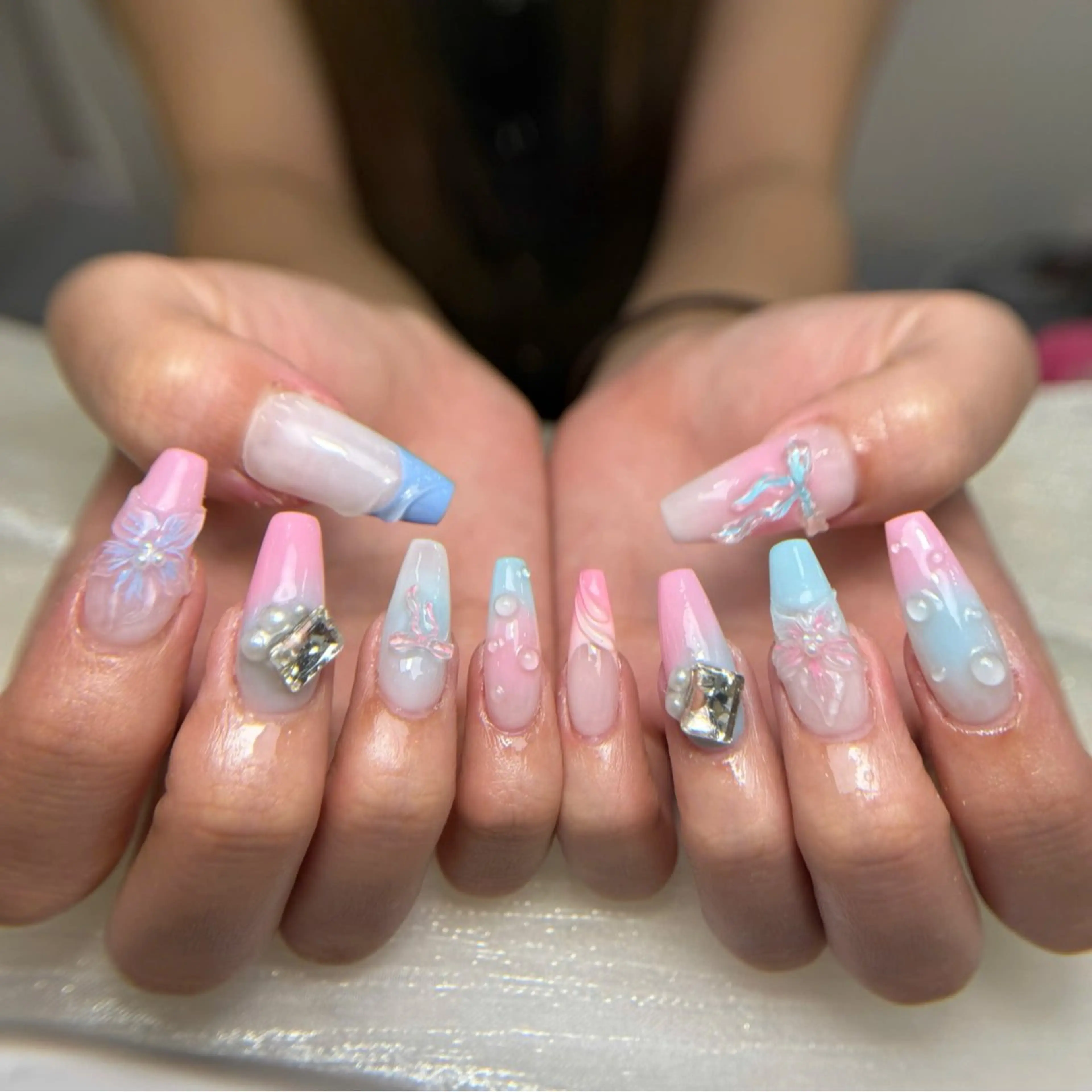 ネイル 長さ出し ジェルネイル オフィスネイル ワンカラーネイル パラジェル ハンドネイル Michi_Nails_Salon所属・Michi Nail Staffのネイルデザイン