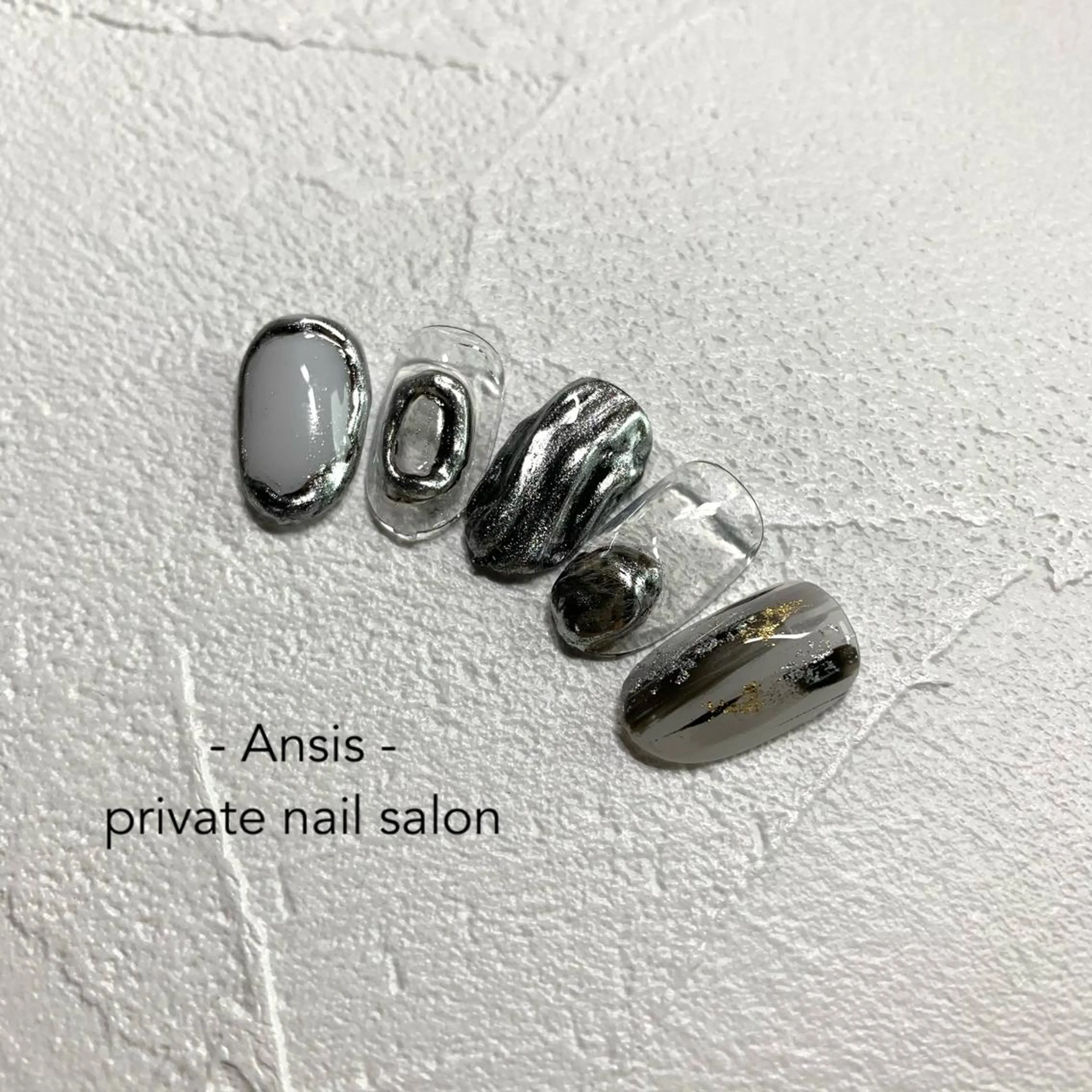 ネイル シルバー na kaのネイルデザイン