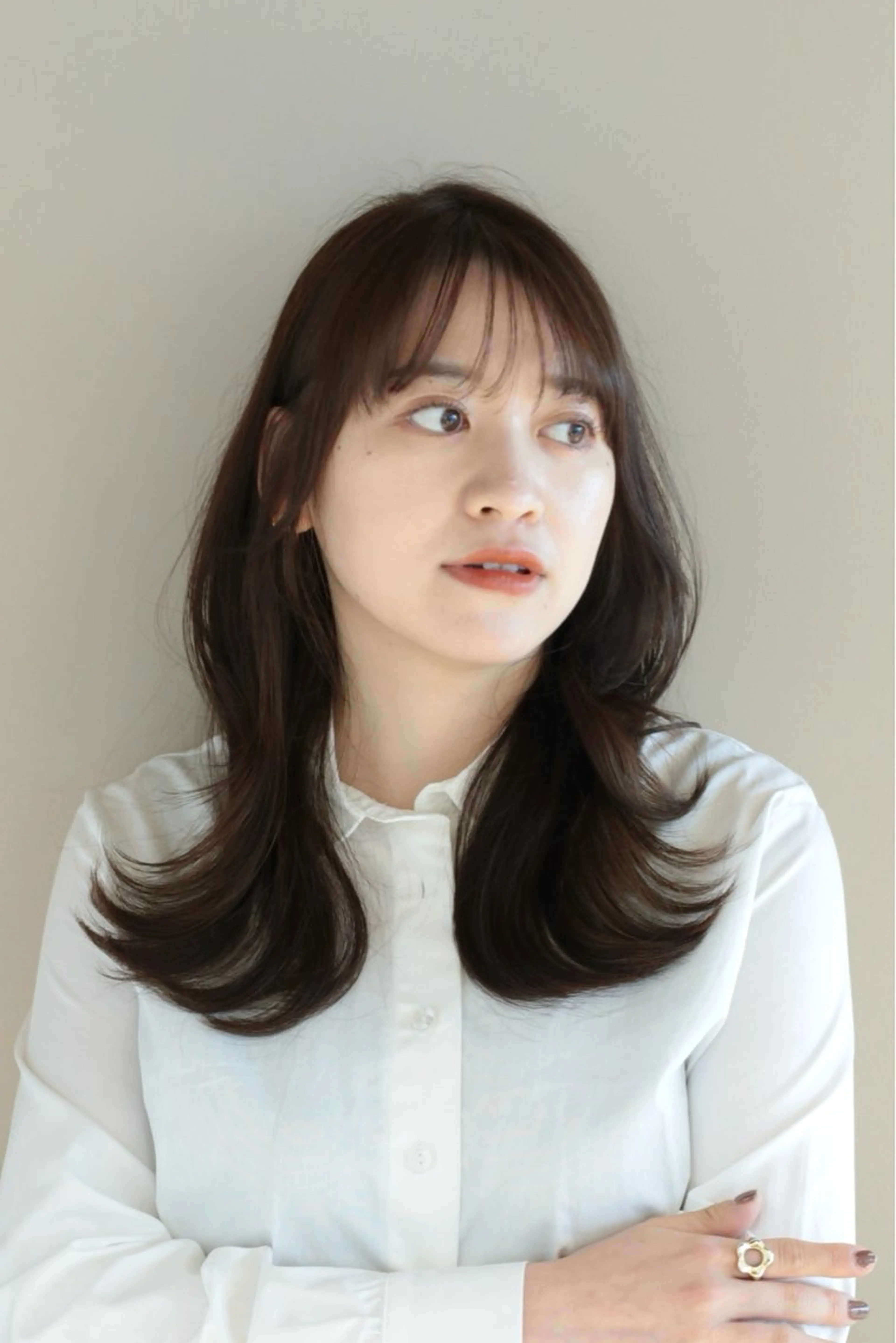 セミロング カラー くびれヘア レイヤーカット カット ヘアカラー トリートメント 髙木美緒🌿 レイヤー/アレンジのヘアスタイル