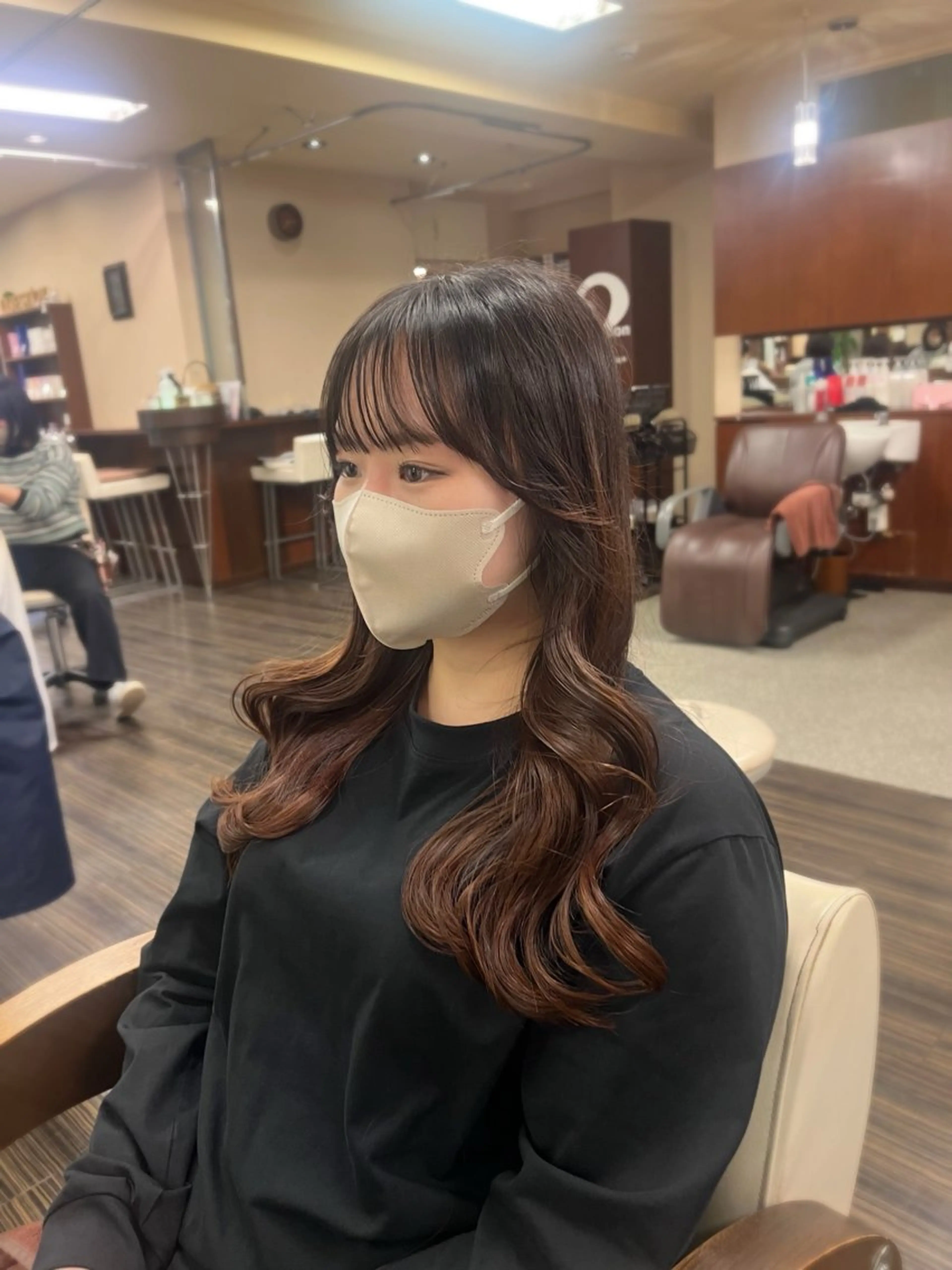 ロング 韓国風ヘア カット トリートメント 森 ハリス誠一のヘアスタイル