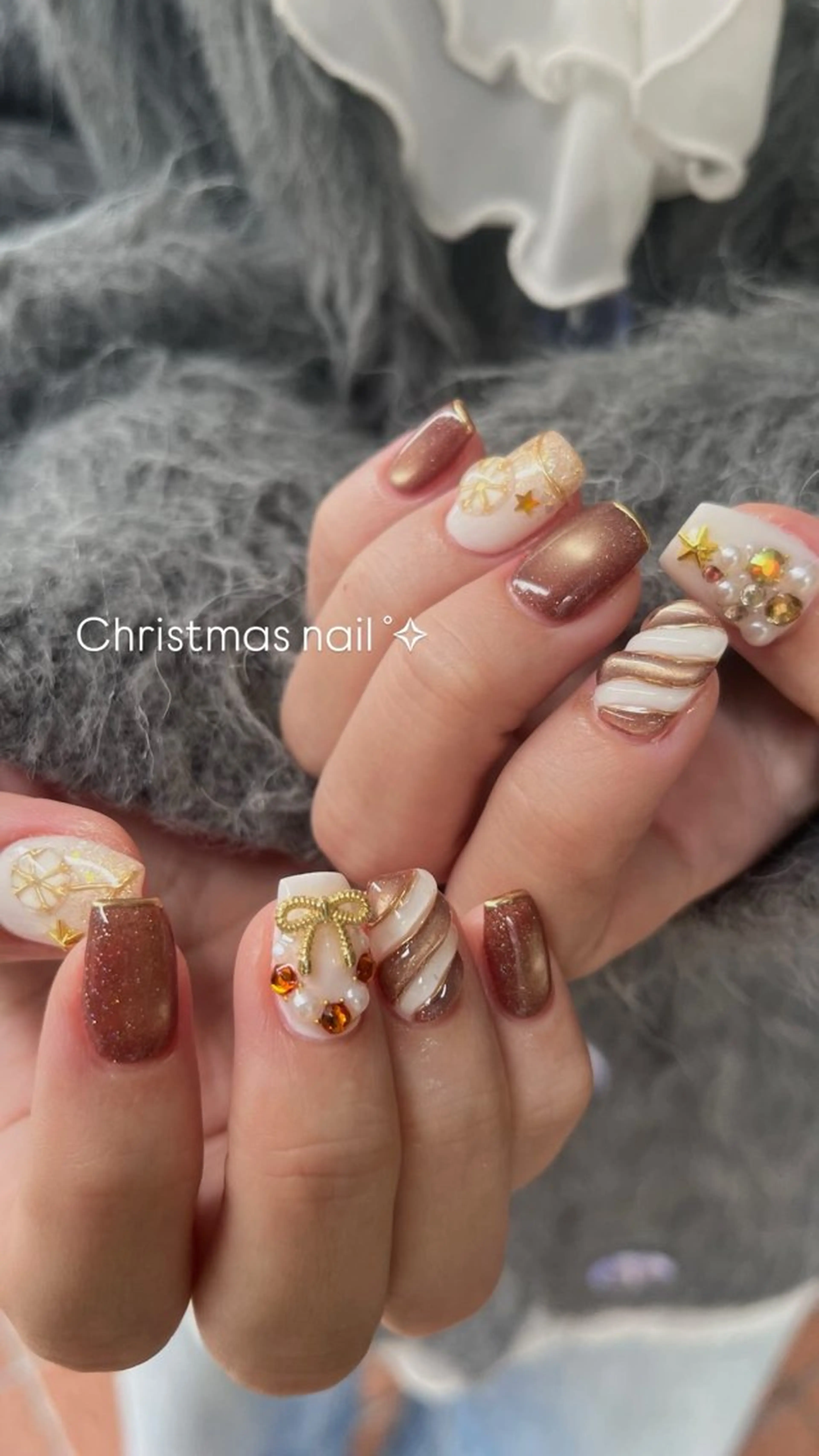 ネイル 冬ネイル クリスマス ハンドネイル ballie／小野原 なつみのネイルデザイン