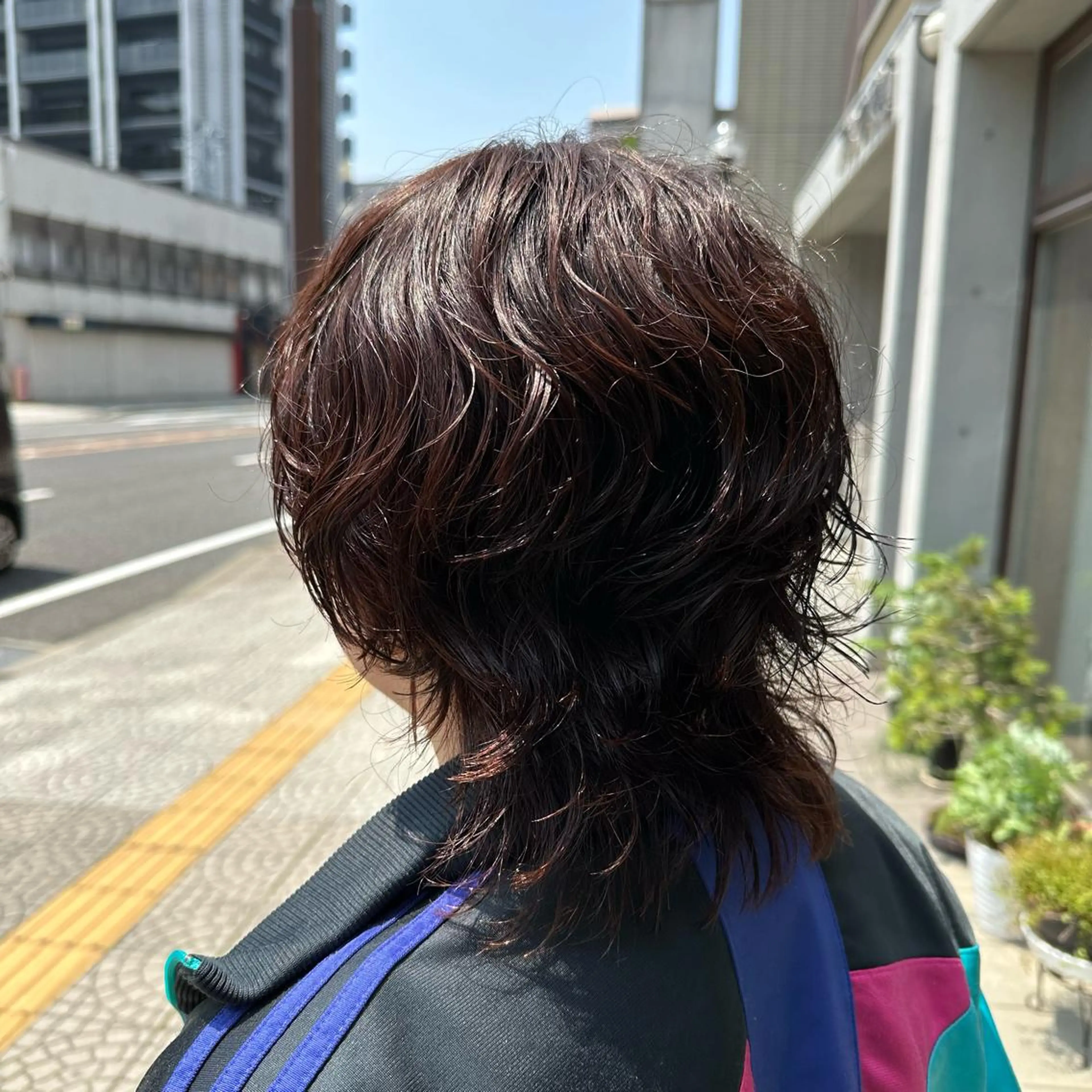 ショート パーマ ウルフカット カット パーマ Glanzhair 🫧‪菊池柊真🫧のヘアスタイル