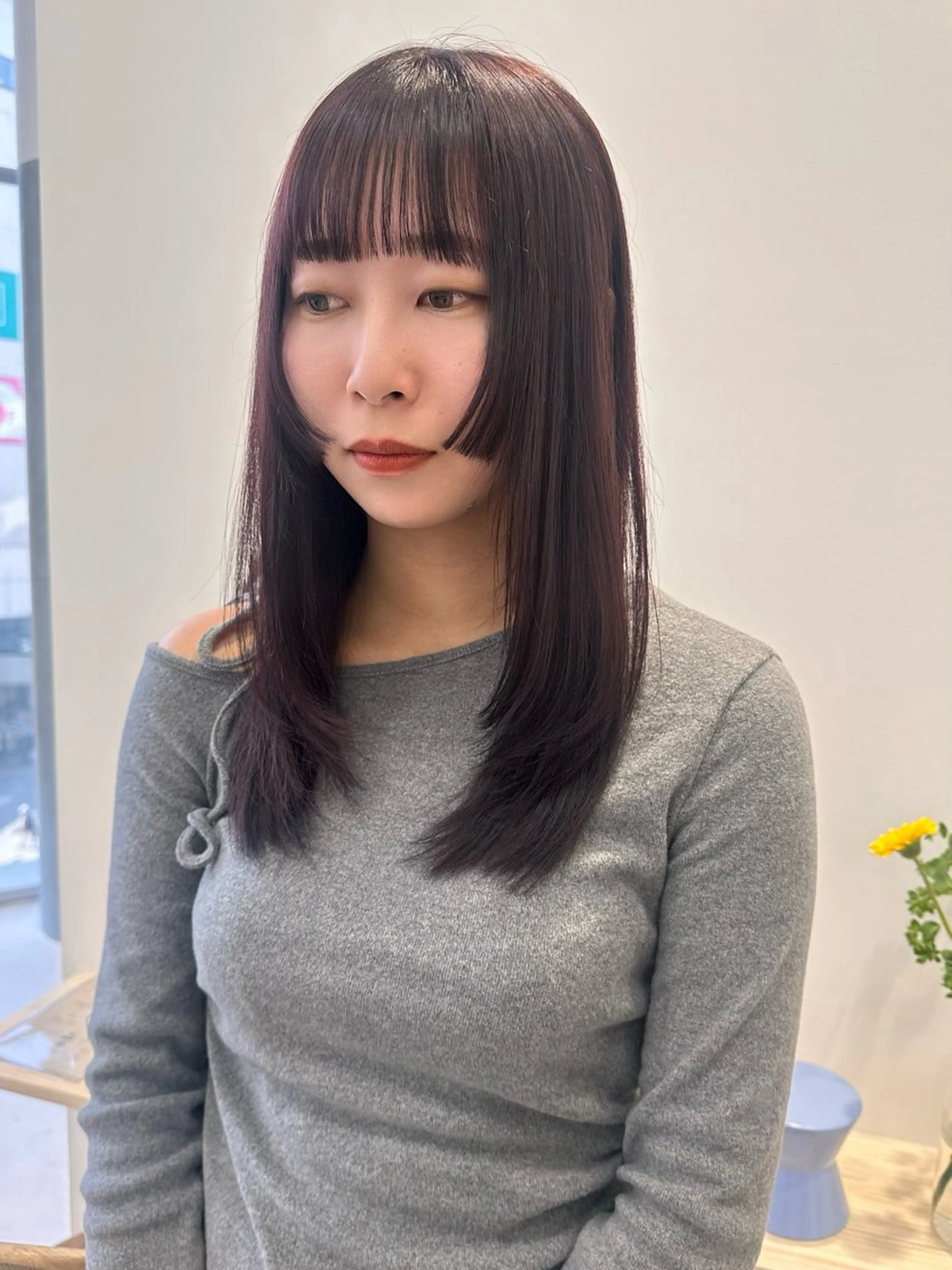 セミロング カラー カット ヘアカラー トリートメント 🪭risa 暖色/レイヤー🪭のヘアスタイル