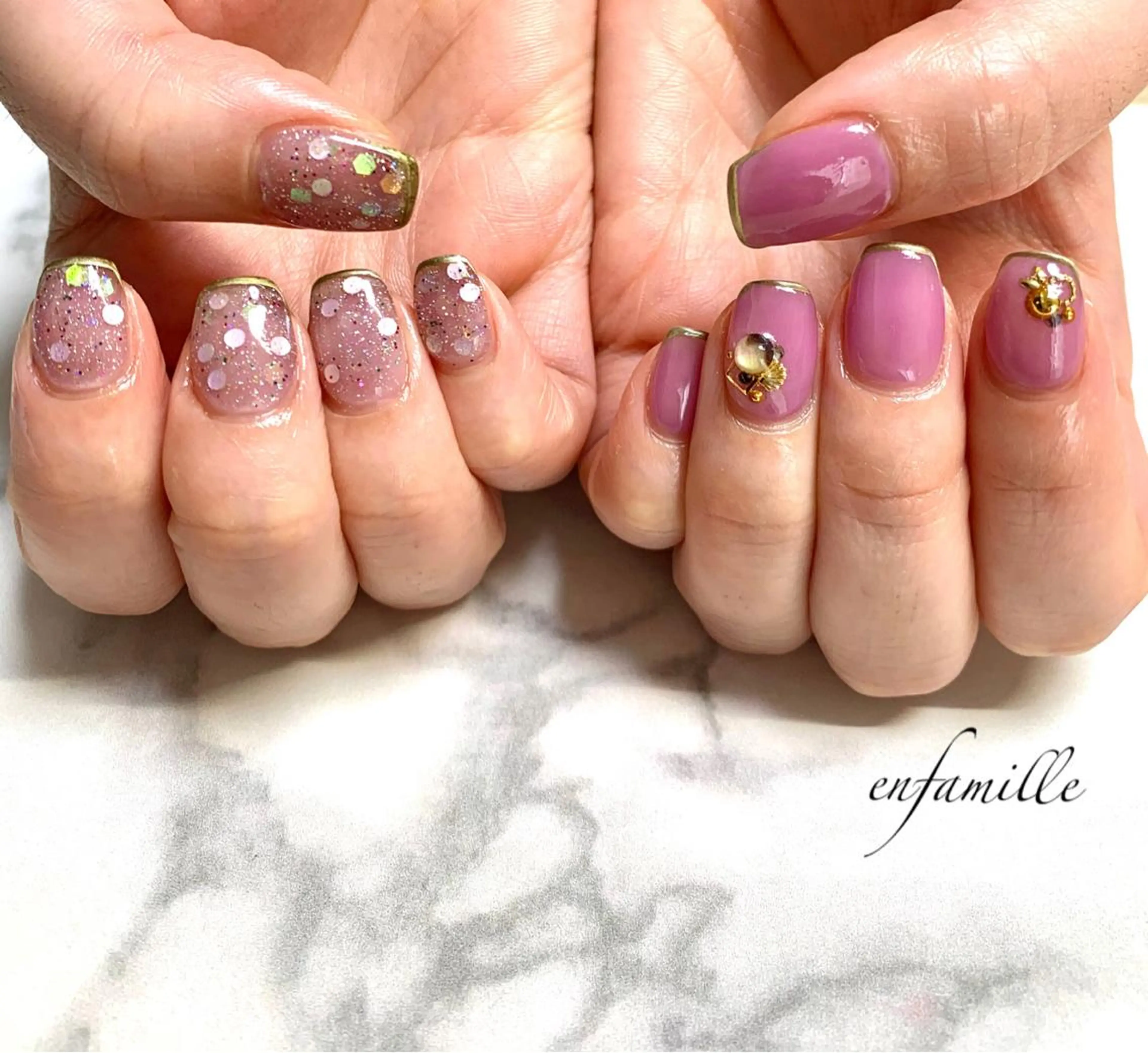 ネイル ハンドネイル nail salon en familleのネイルデザイン
