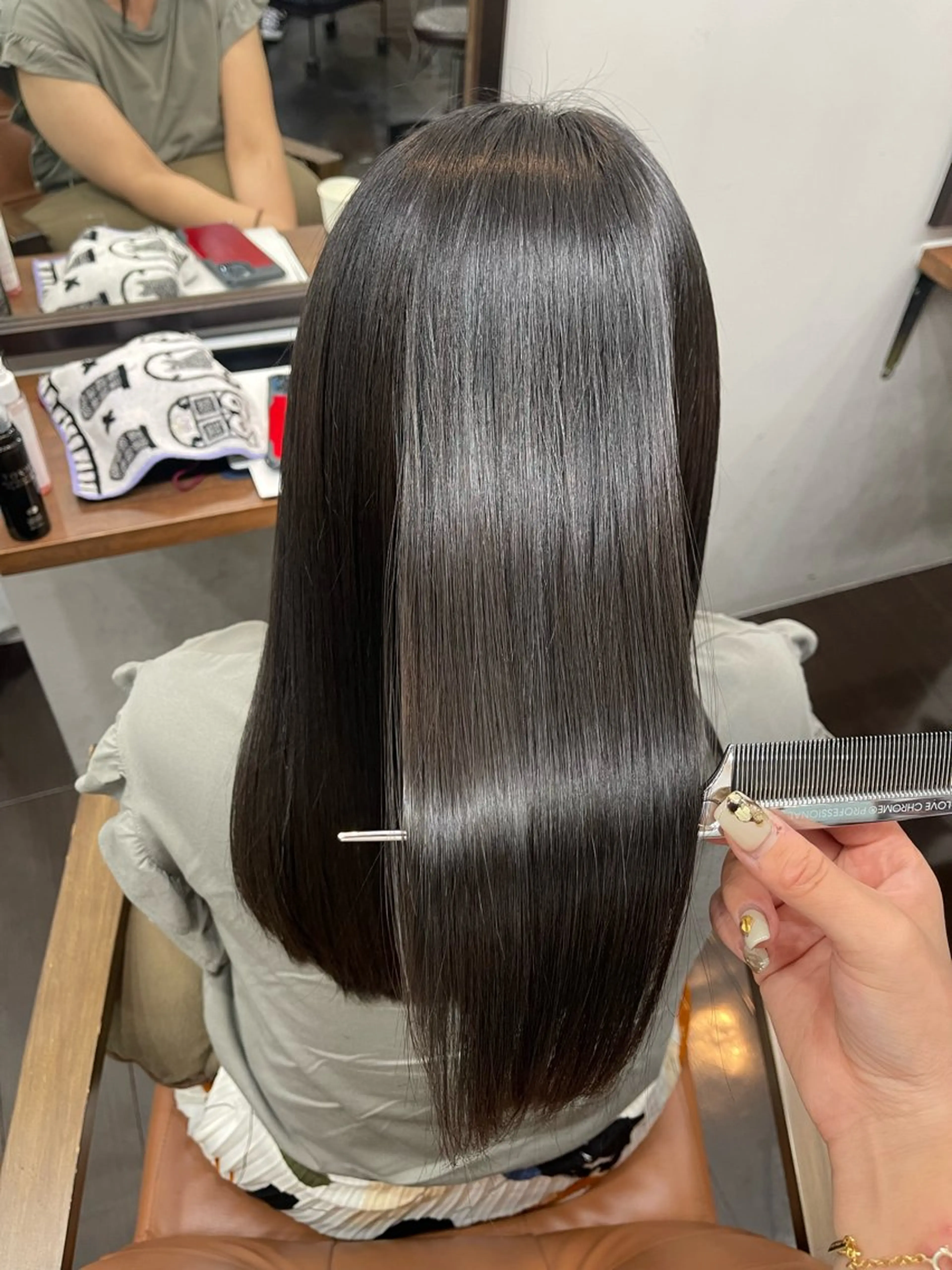 ロング 髪質改善 トリートメント カット ヘアカラー トリートメント 難波 茜のヘアスタイル