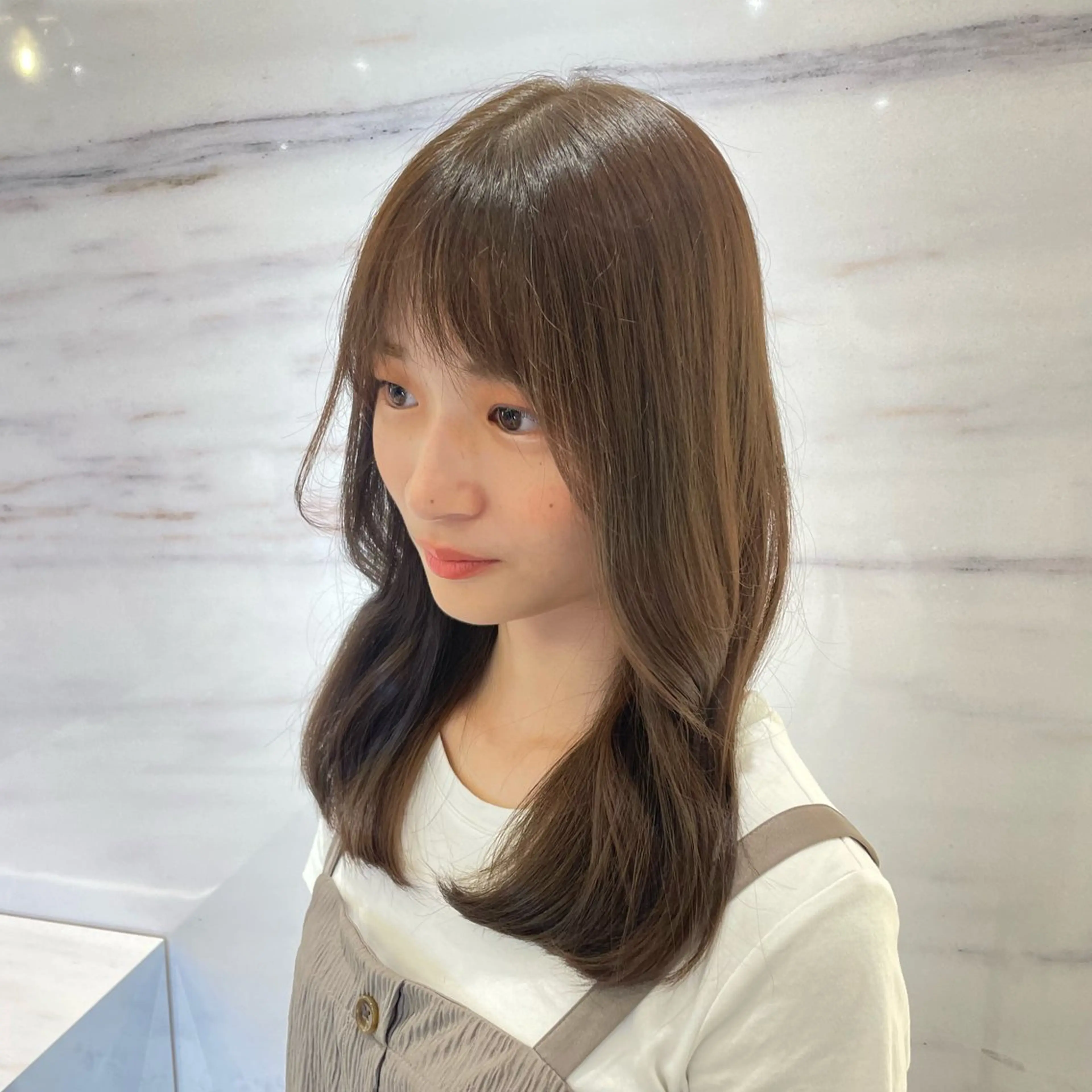 ロング カラー ベージュカラー 透明感カラー グレージュ オリーブベージュ オリーブグレージュ enu hair所属・ショートモデル募集 エクステ専門店まりこのその他イメージ