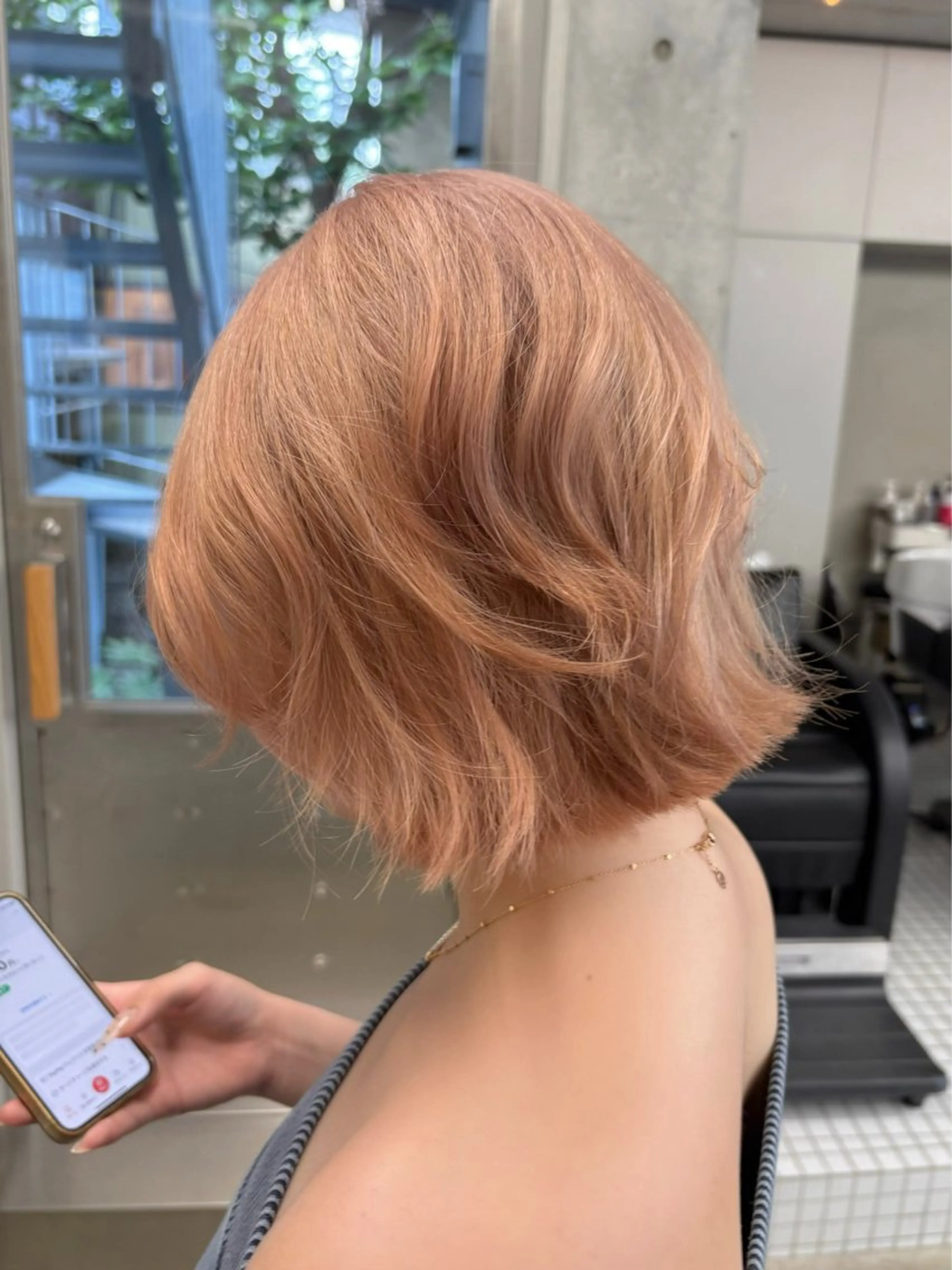 ミディアム カラー カット ヘアカラー トリートメント レイヤー/柔色 /saKiのヘアスタイル