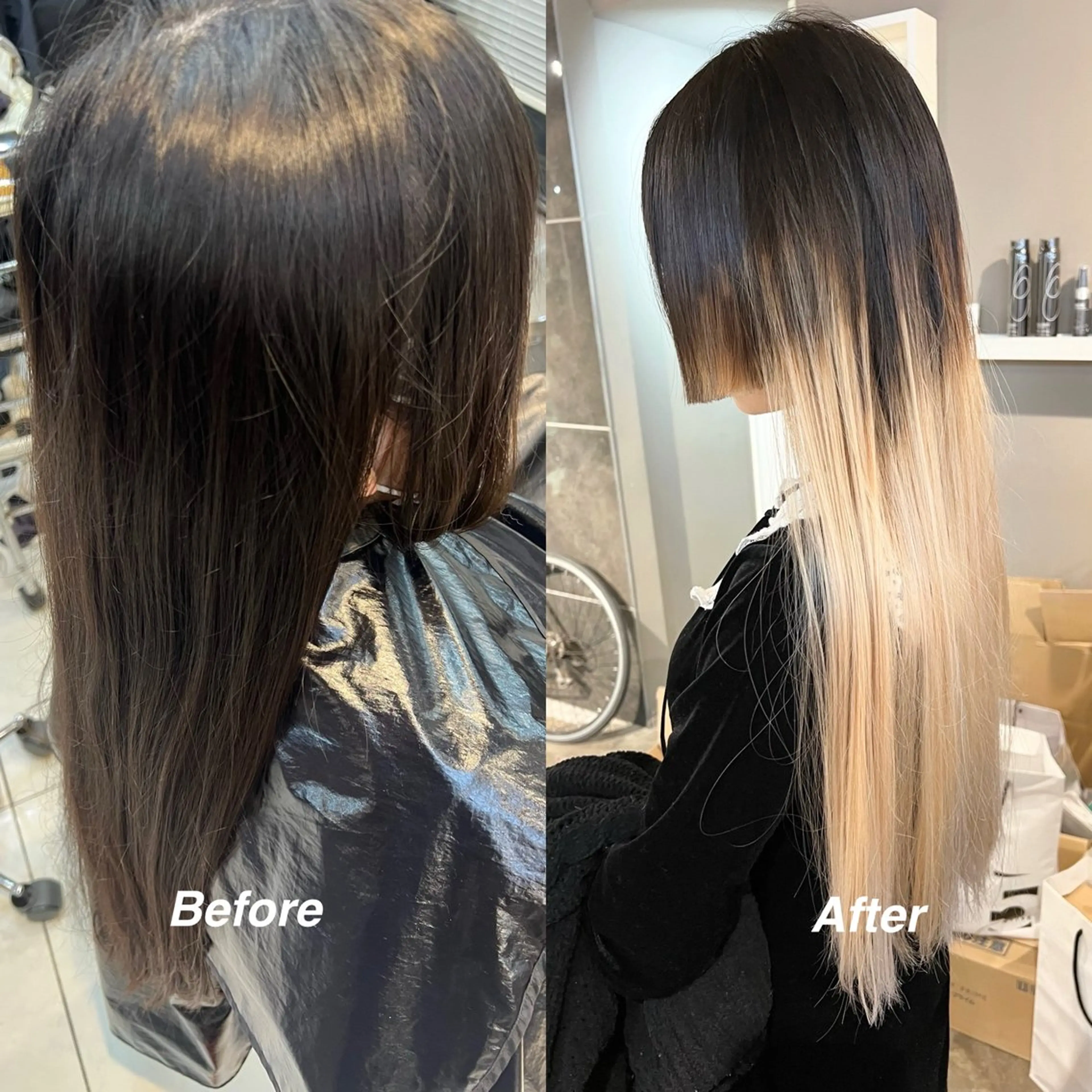 ロング カラー ブリーチ daiki 原宿のヘアスタイル