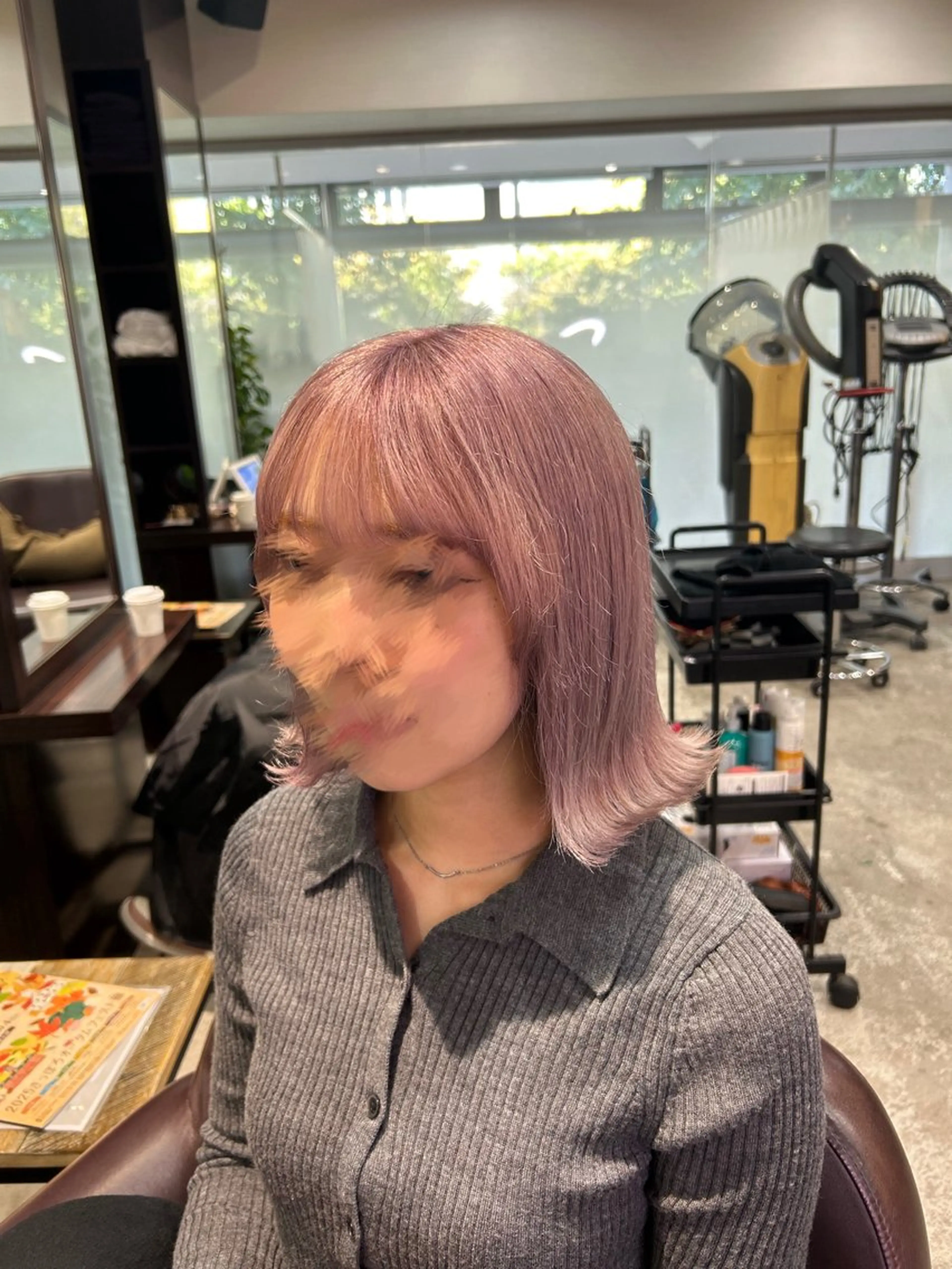 ショート カラー ダブルカラー ピンクカラー ヘアカラー トリートメント 坂本奈都美 🎀のヘアスタイル