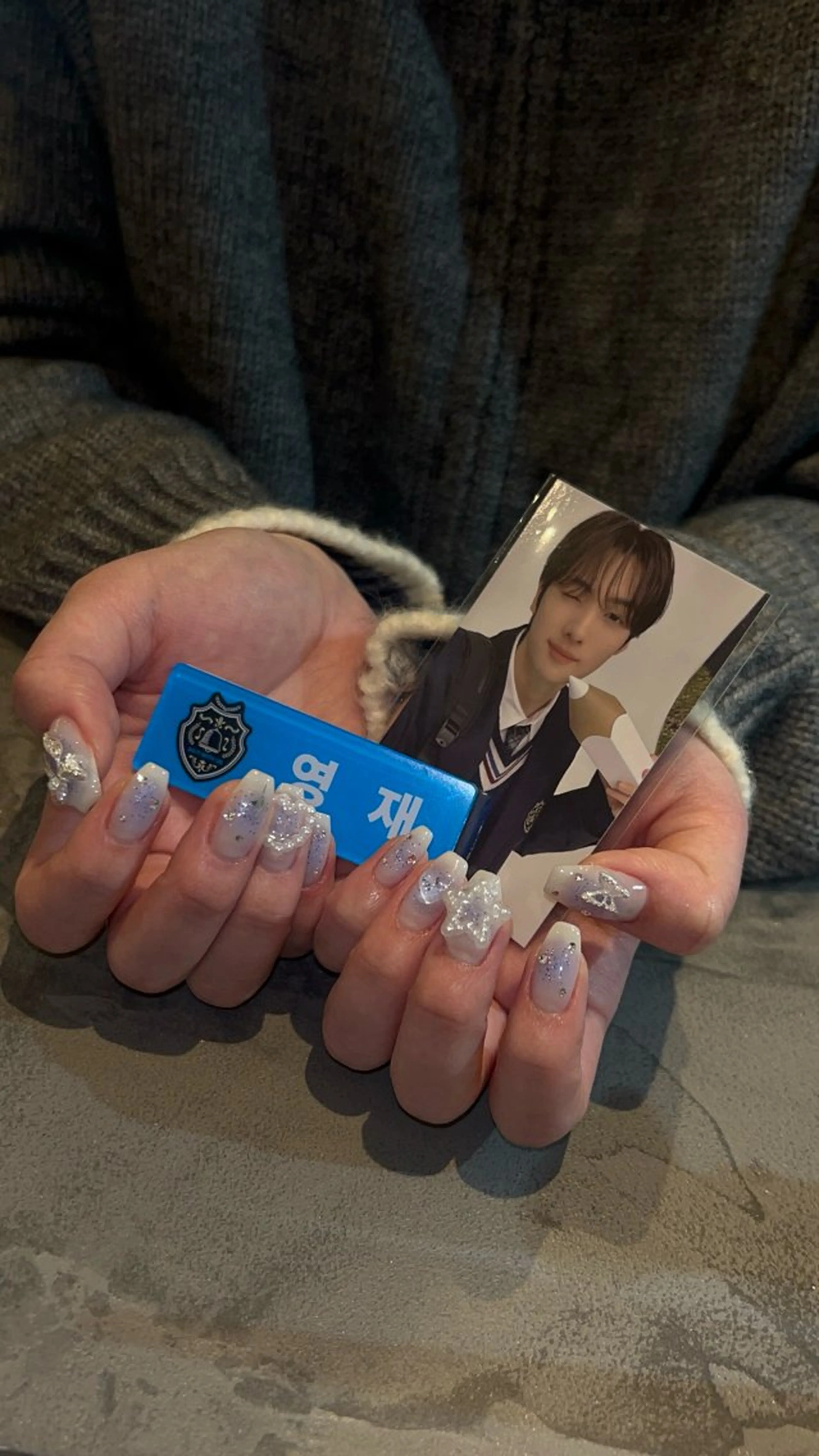 ネイル ブルー チークネイル ハンドネイル plume. noaのネイルデザイン