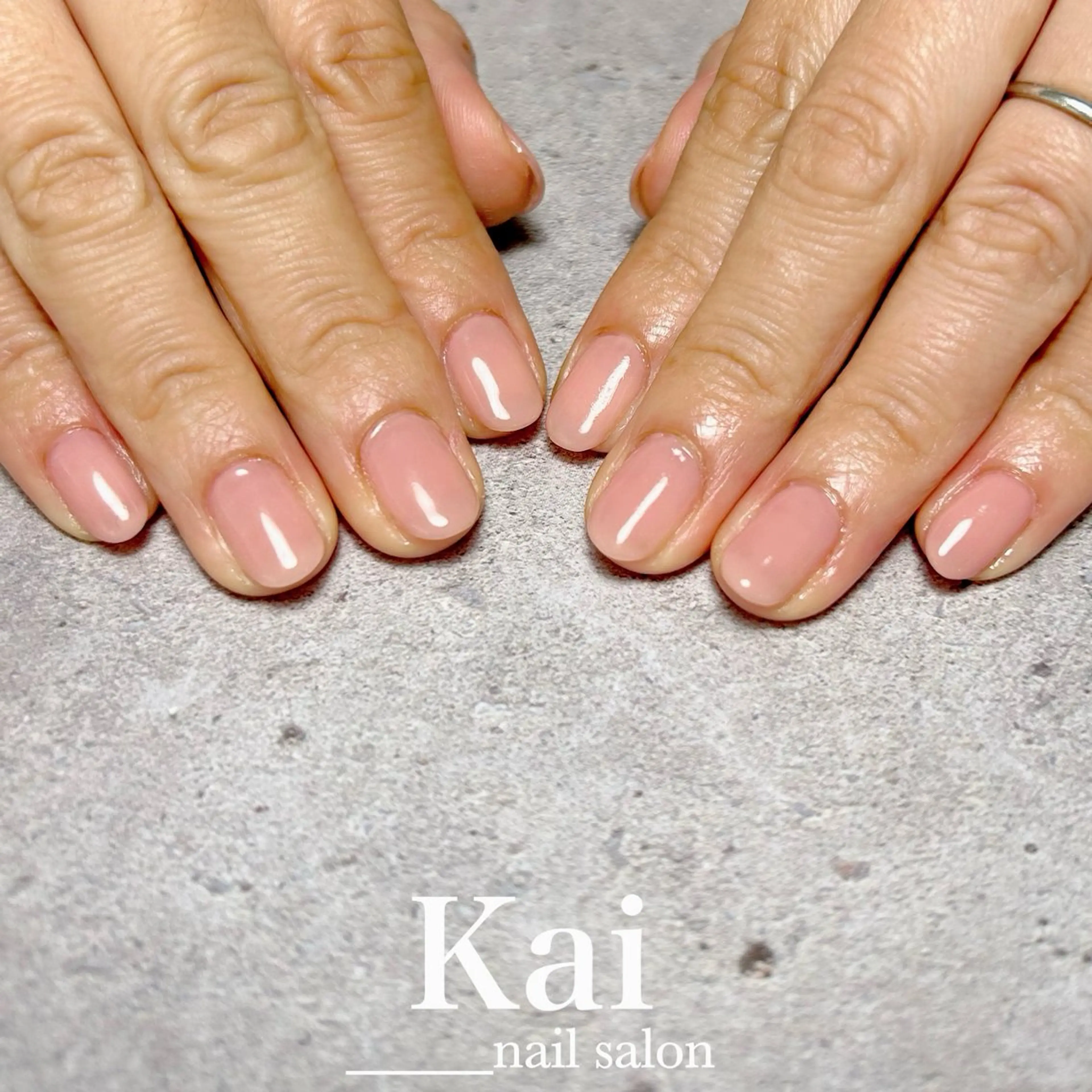 ネイル 韓国ネイル ニュアンスネイル ワンカラーネイル ピンク シンプルネイル ハンドネイル Kai  nail Mayukoのネイルデザイン