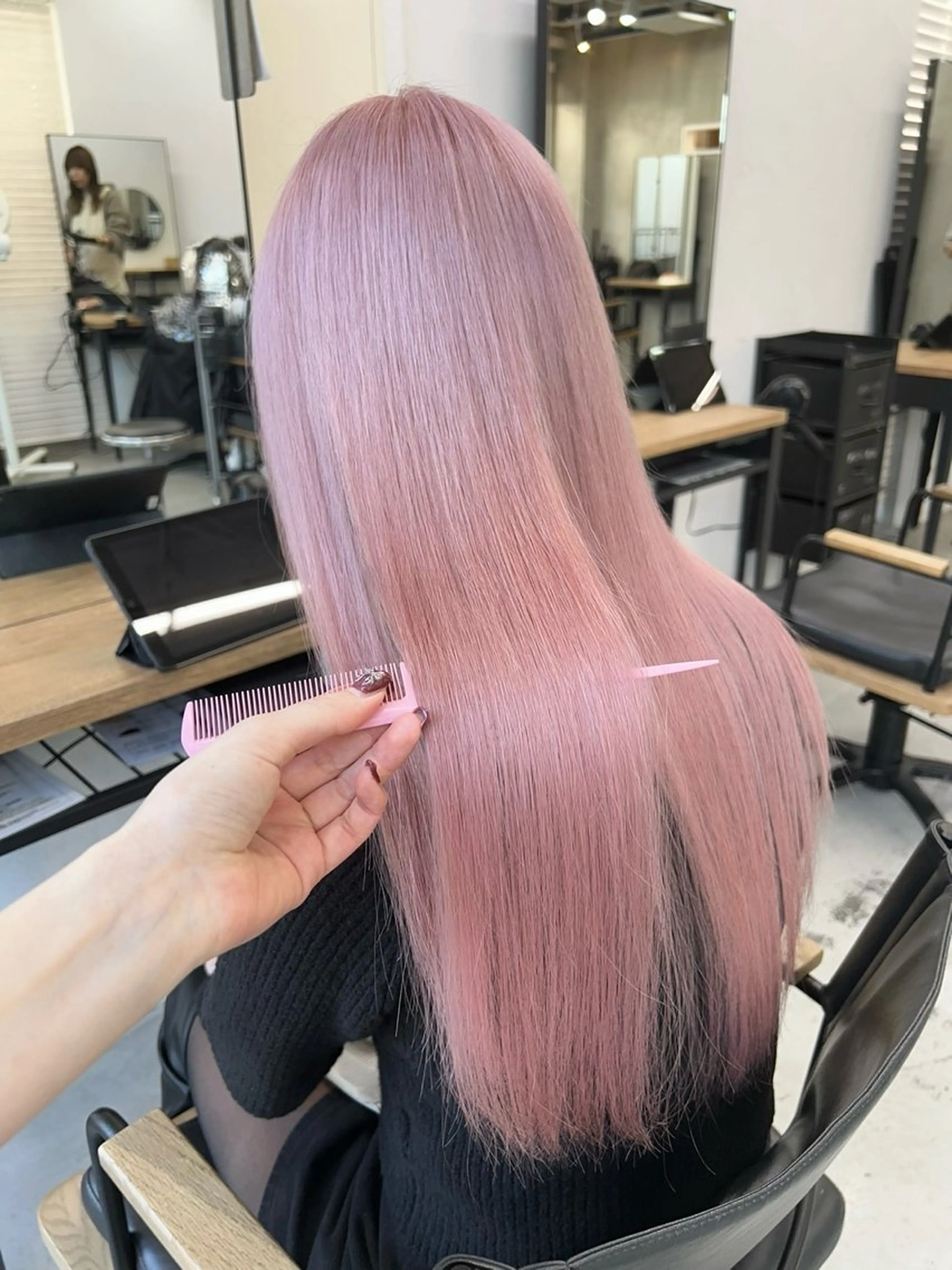 ロング カラー カット ヘアカラー トリートメント 韓国/ハイトーン/ ボブ🎀MIKU🎀のヘアスタイル