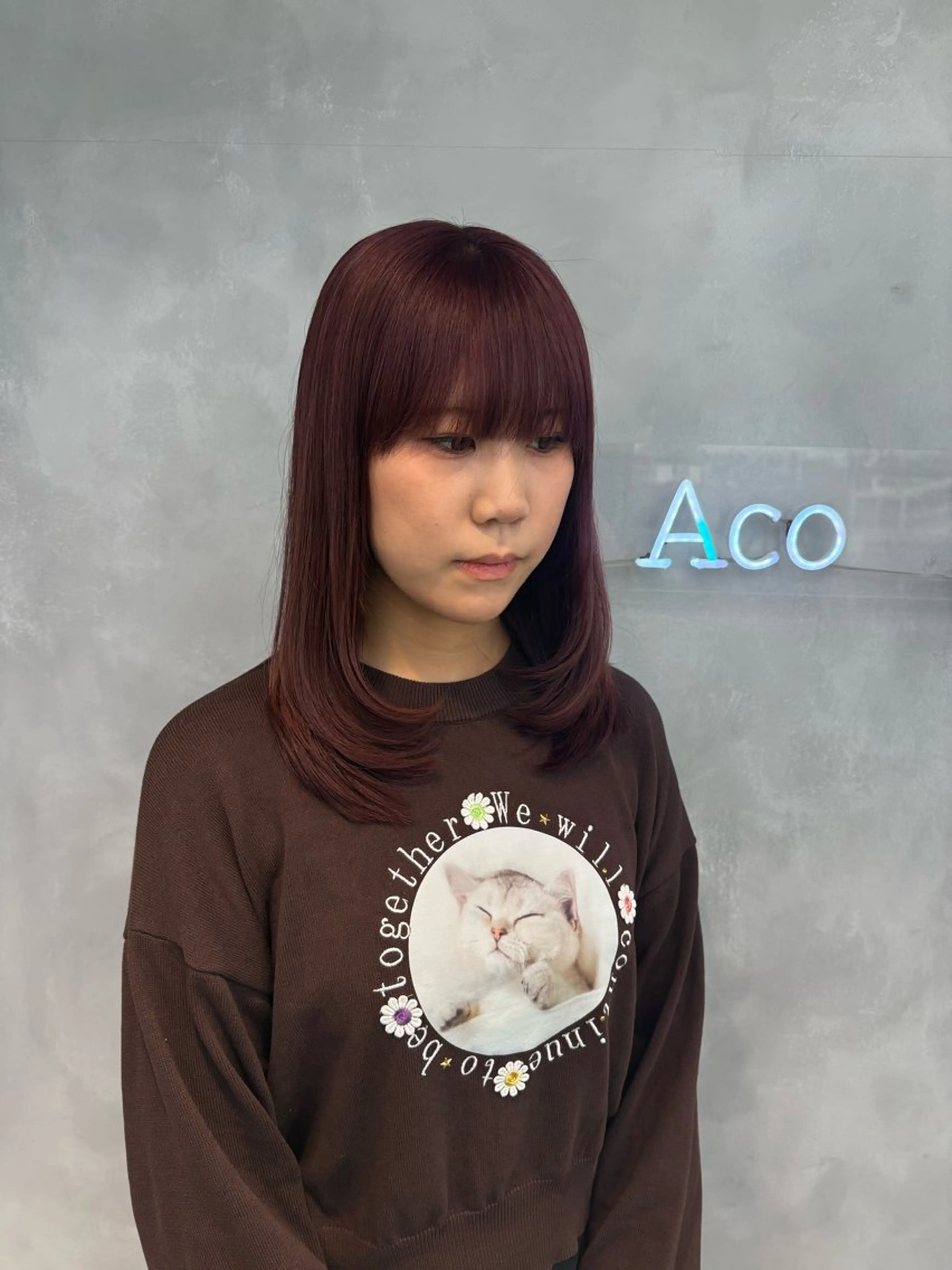 セミロング ヘアカラー 茅ヶ崎/ハイトーン/ Ramuのヘアスタイル