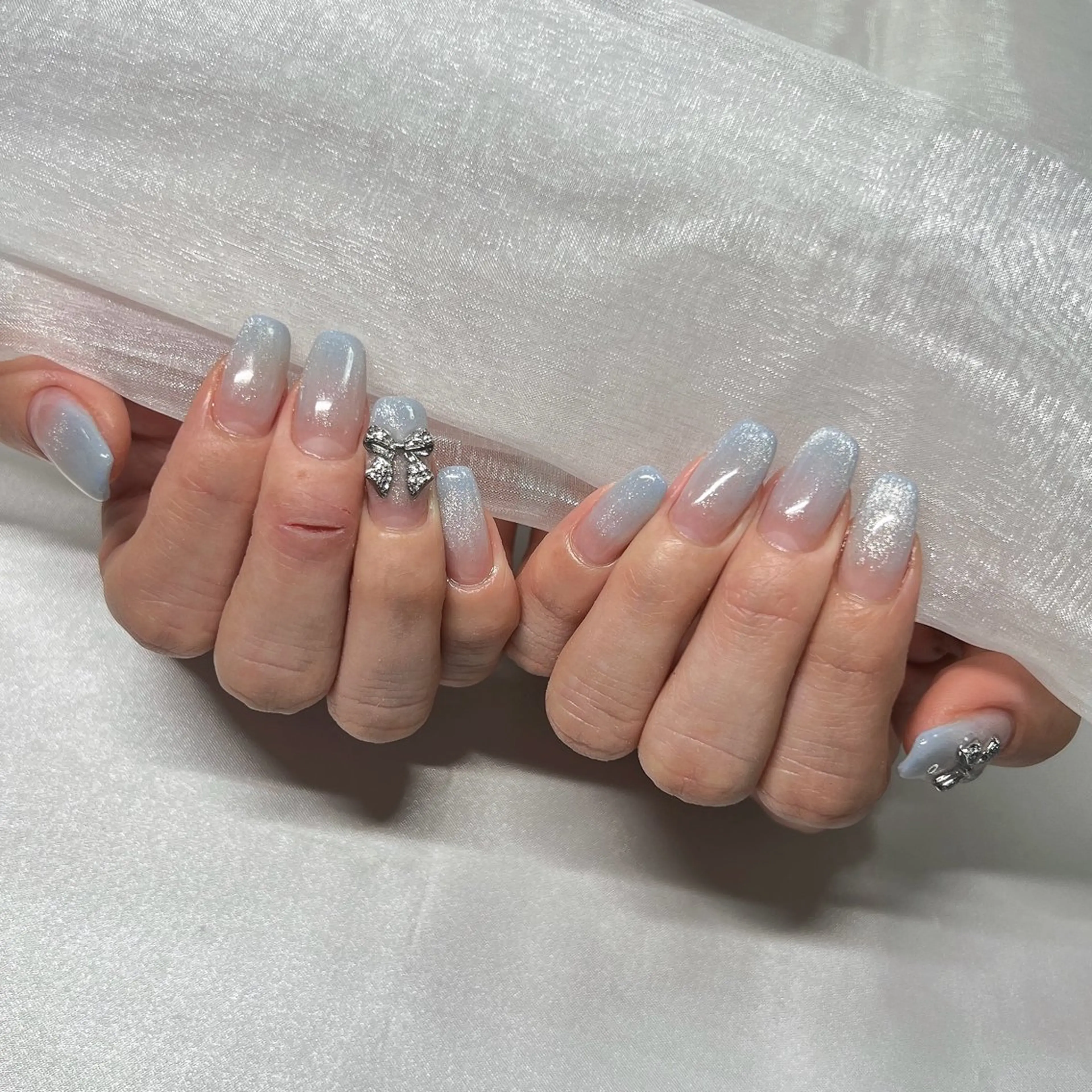ネイル ジェルネイル 韓国ネイル ラメ(グリッター) マグネットネイル ミラーネイル ハンドネイル -nail salon-Reward所属・nail salon Rewardのネイルデザイン