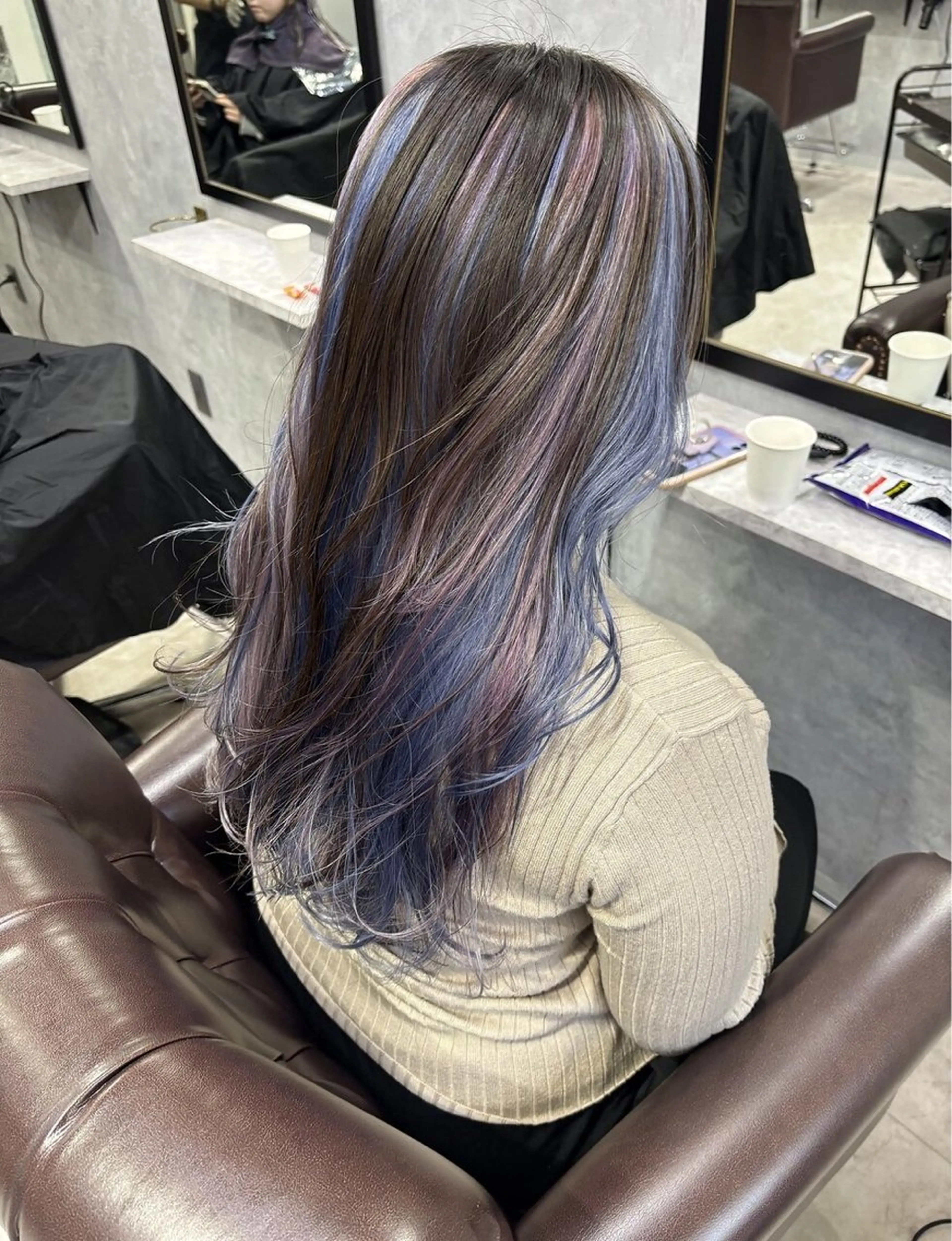 セミロング ヘアカラー トリートメント 池袋/ダブルカラー GLADGE🩵のヘアスタイル