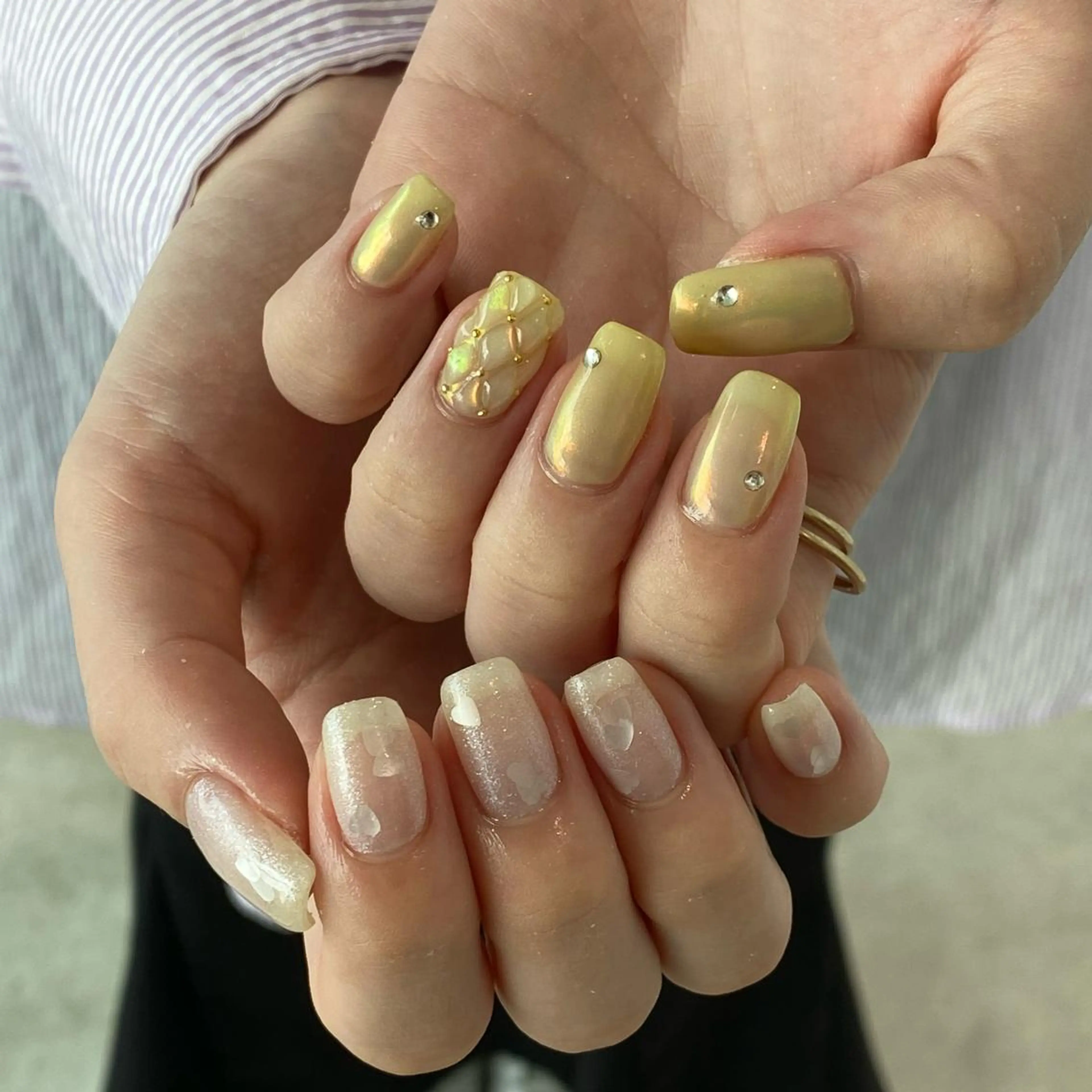 ネイル ハート 持ち込み 赤色 ハンドネイル ayana nails所属・nail salon ayanaのネイルデザイン