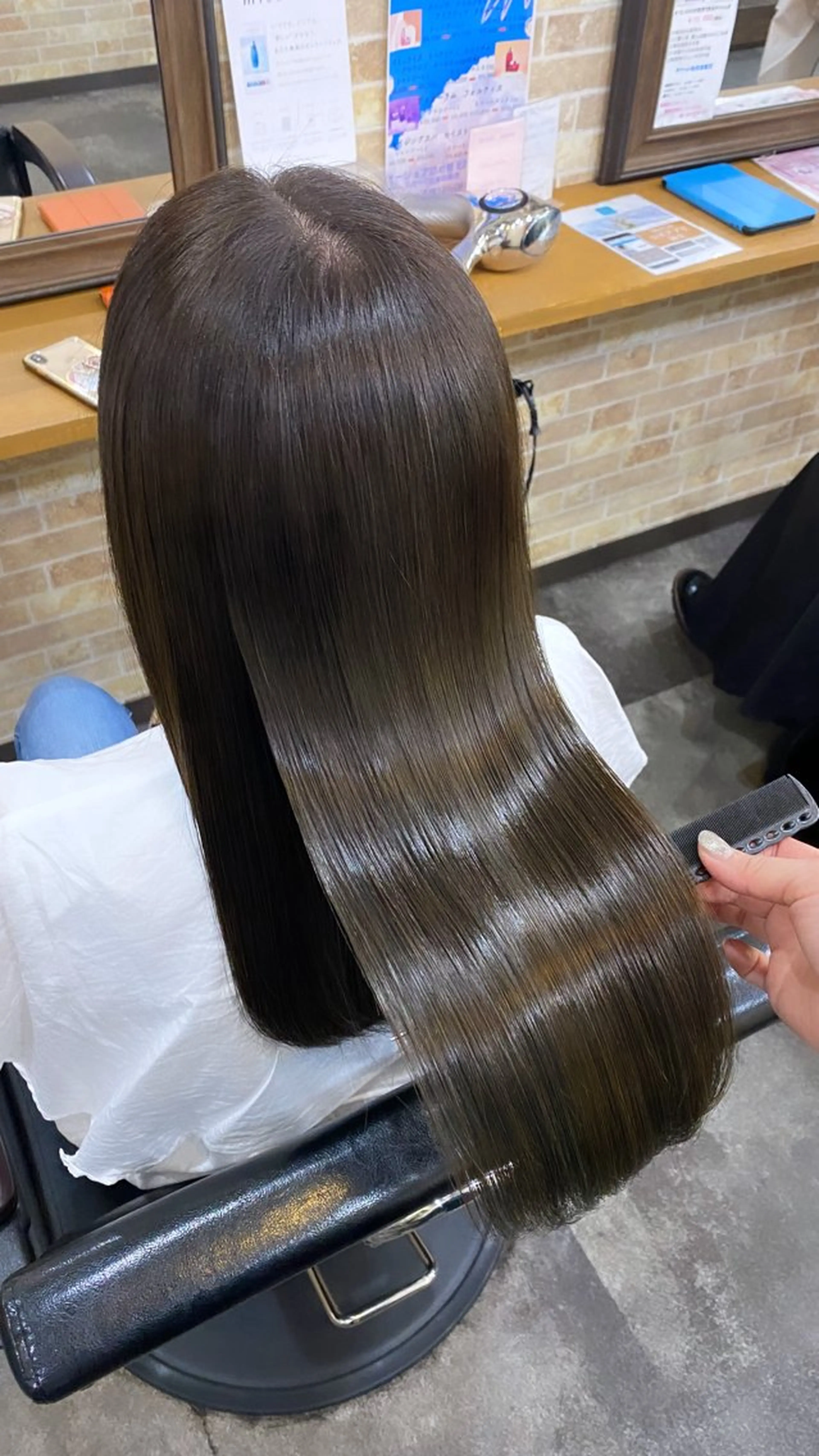 ロング カット 縮毛矯正 トリートメント 髪質改善 🤍erikaのヘアスタイル