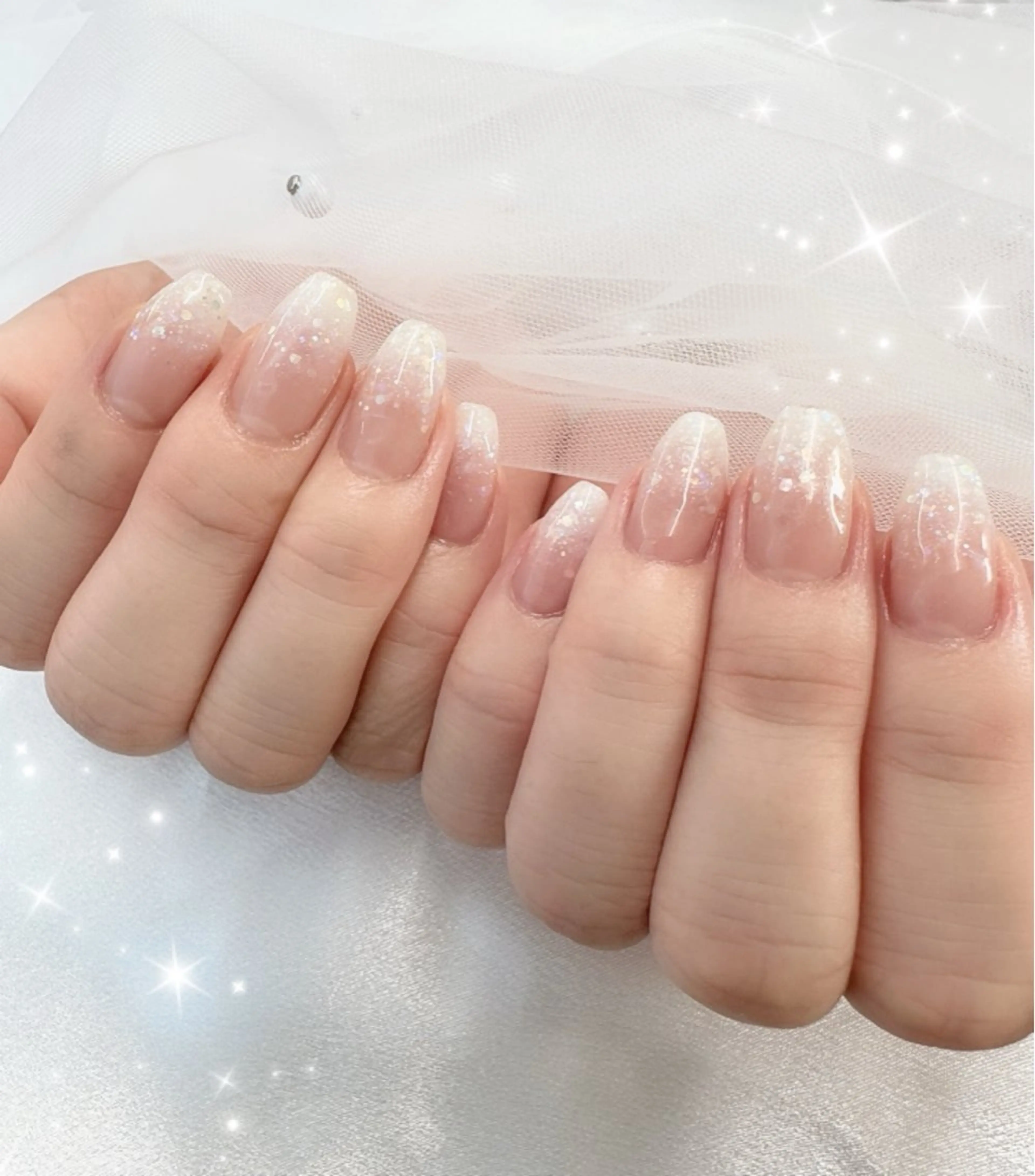 ラメグラデーション🧸🌟の写真