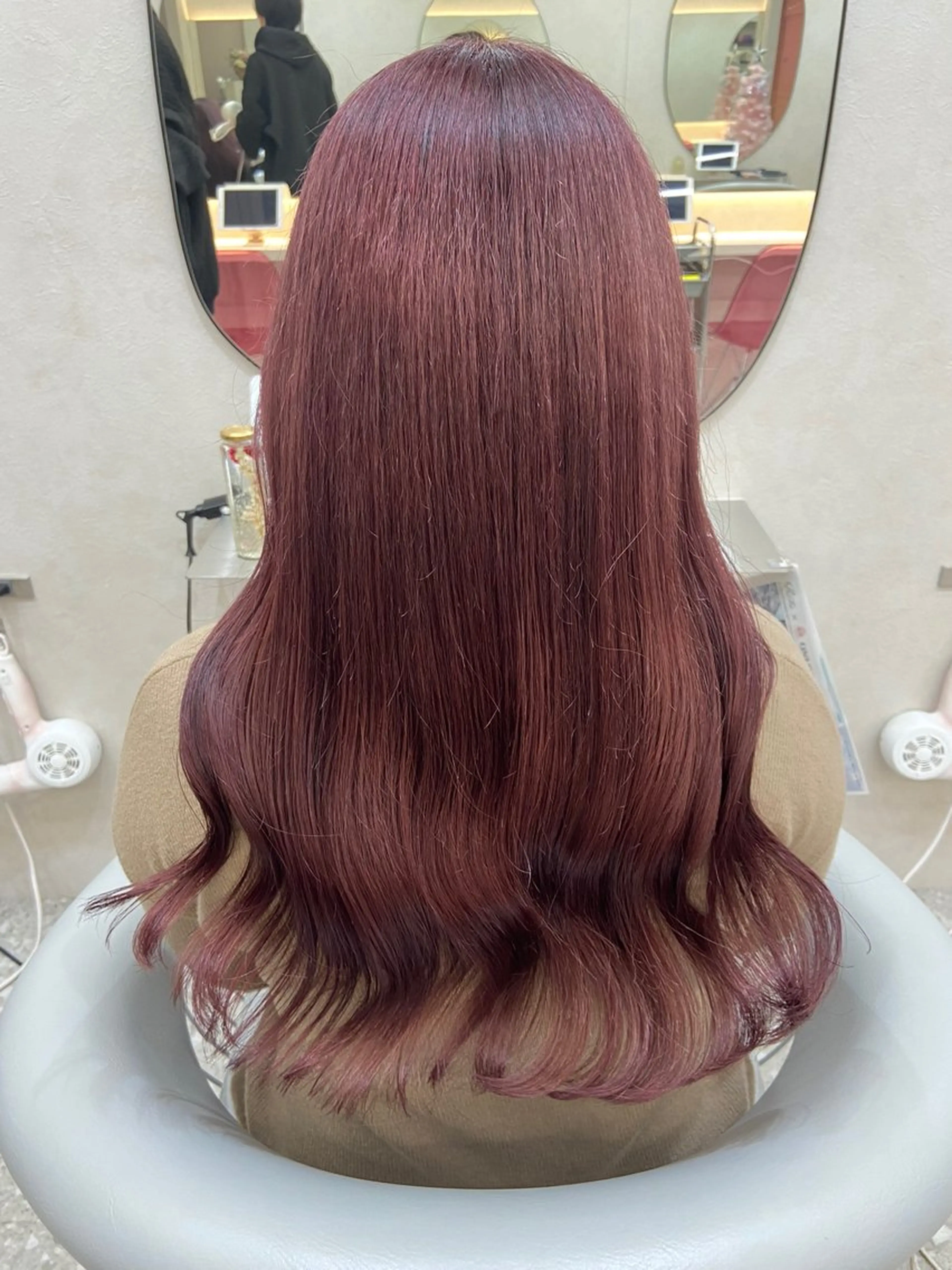 ロング カラー カット ヘアカラー トリートメント 新宿/韓国ヘア 中明度カラー/かやのヘアスタイル