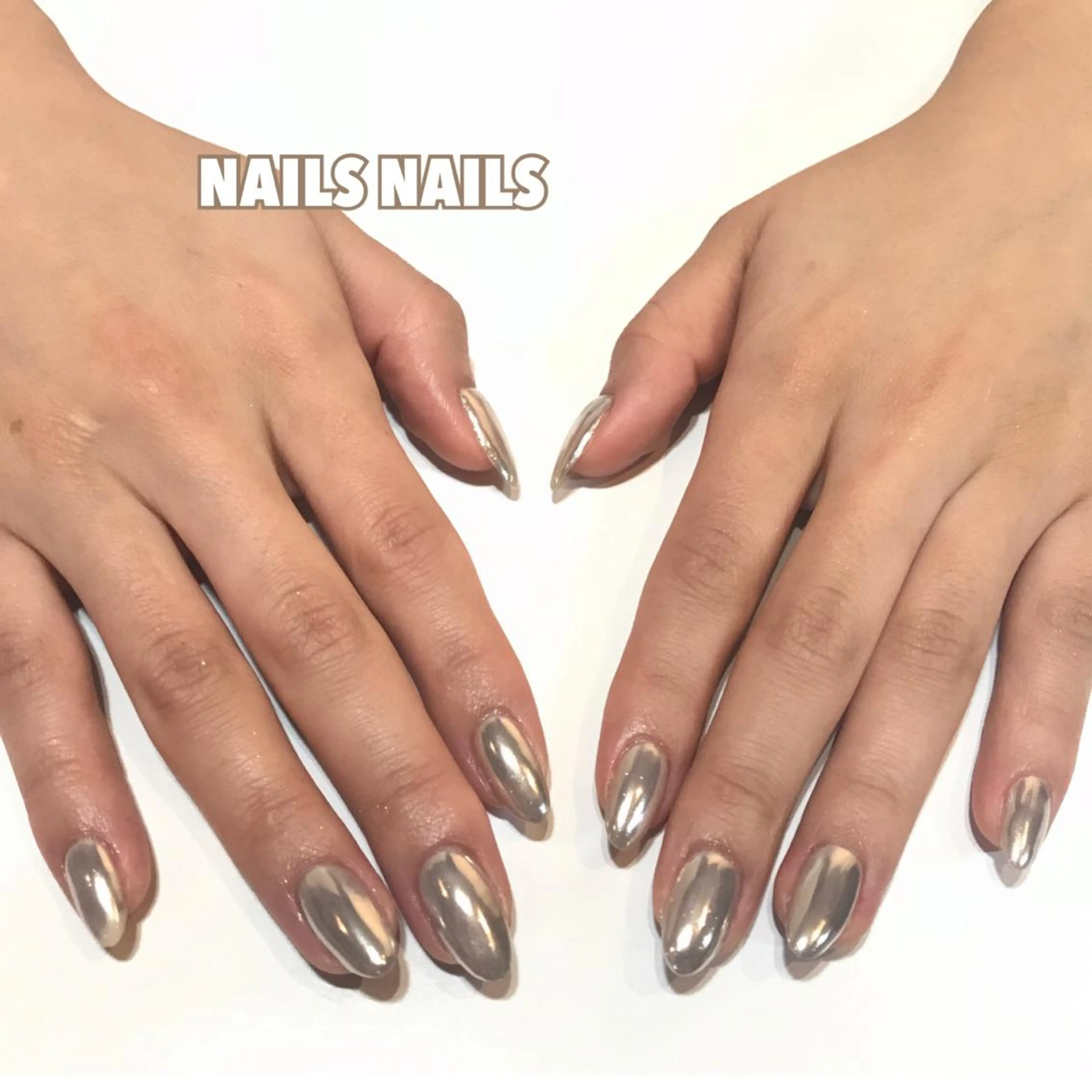ネイル オーロラネイル ブルー ジェルネイル グリーン ミラーネイル NAILSNAILS ERIKAのネイルデザイン