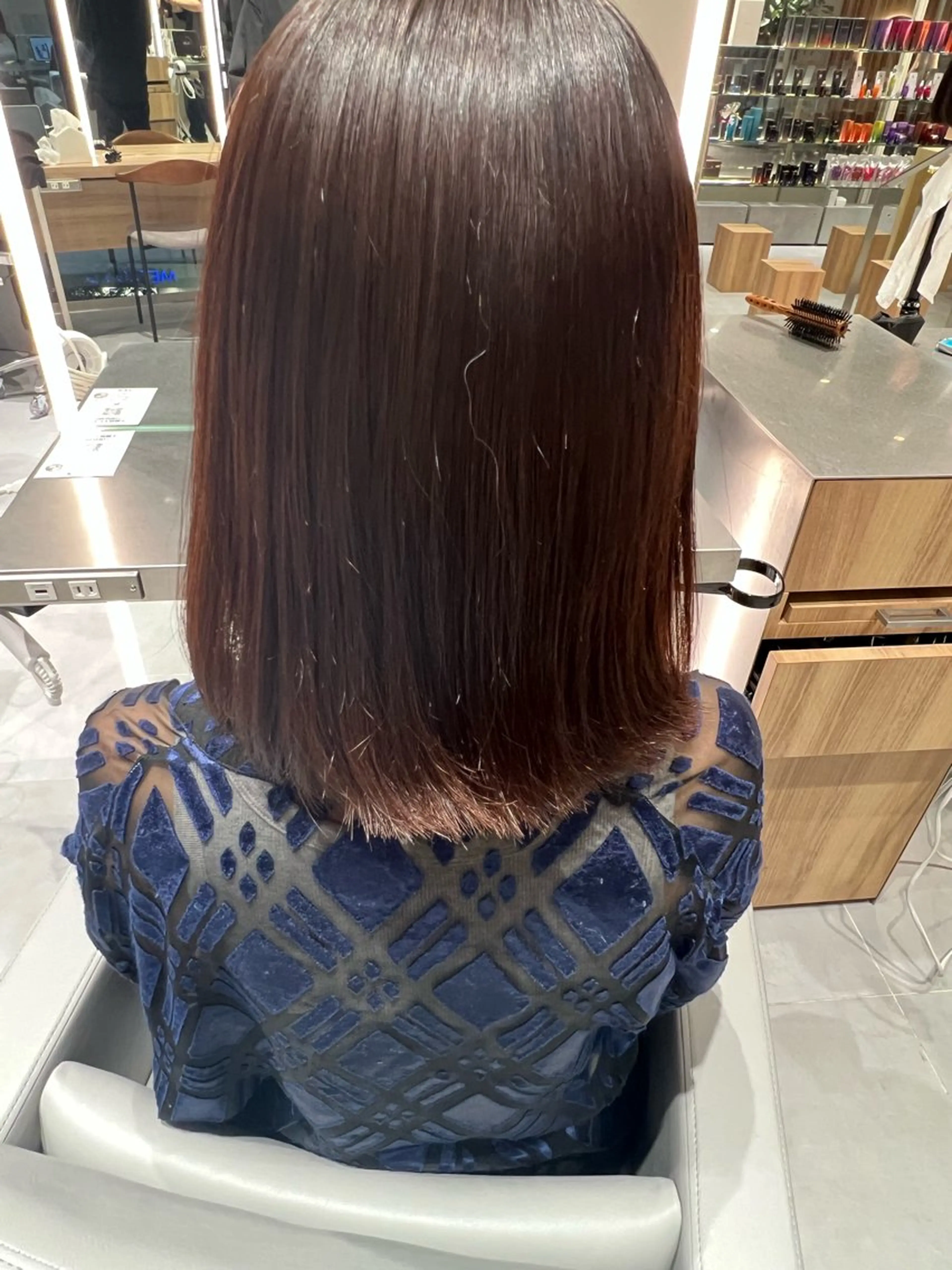 ミディアム 縮毛矯正 minx shibuya  smart saron所属・レイヤーカット 清水翔太のヘアスタイル