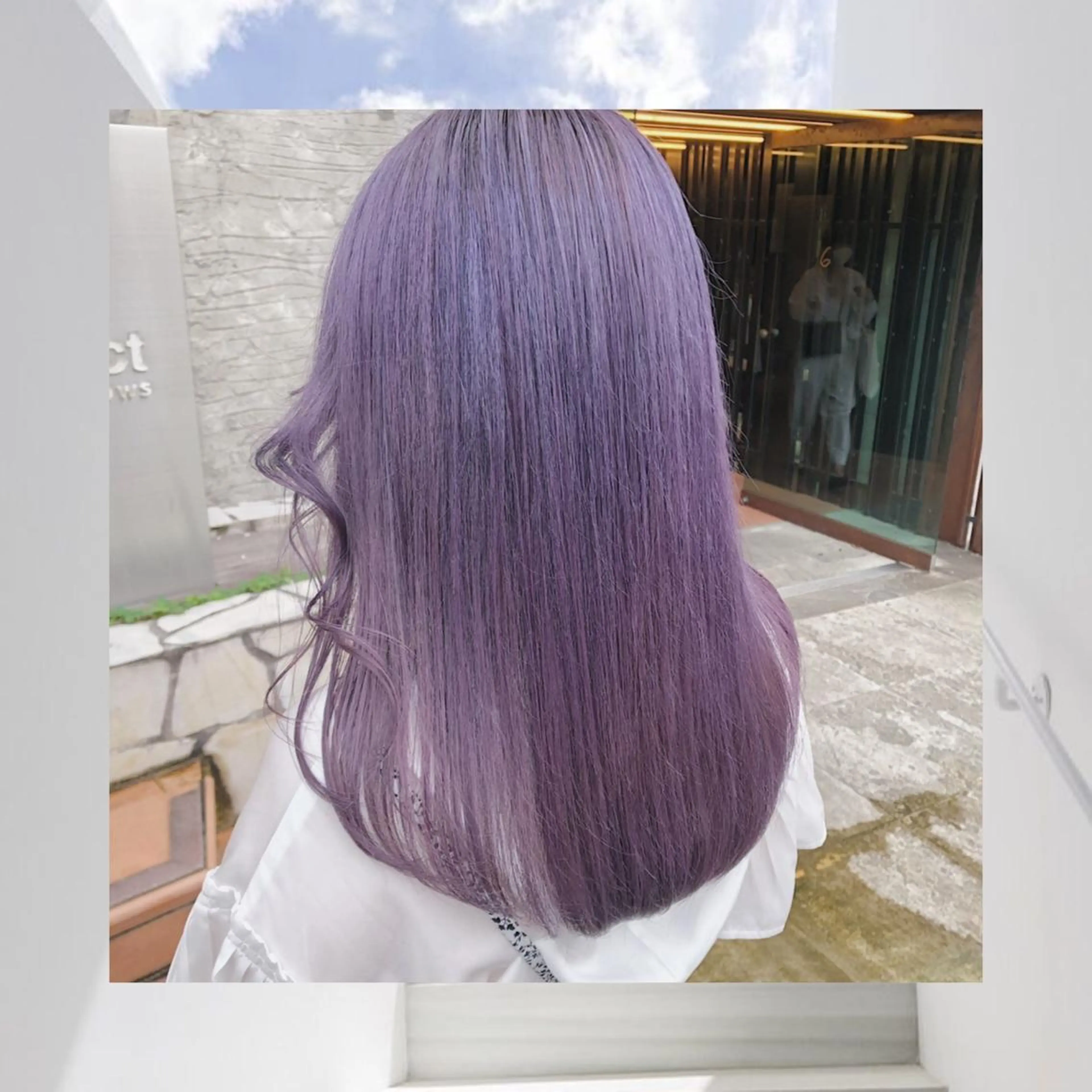 ミディアム カラー ヘアアレンジ ヘアカラー トリートメント 寒色アイドルカラー JUNOチナツのヘアスタイル