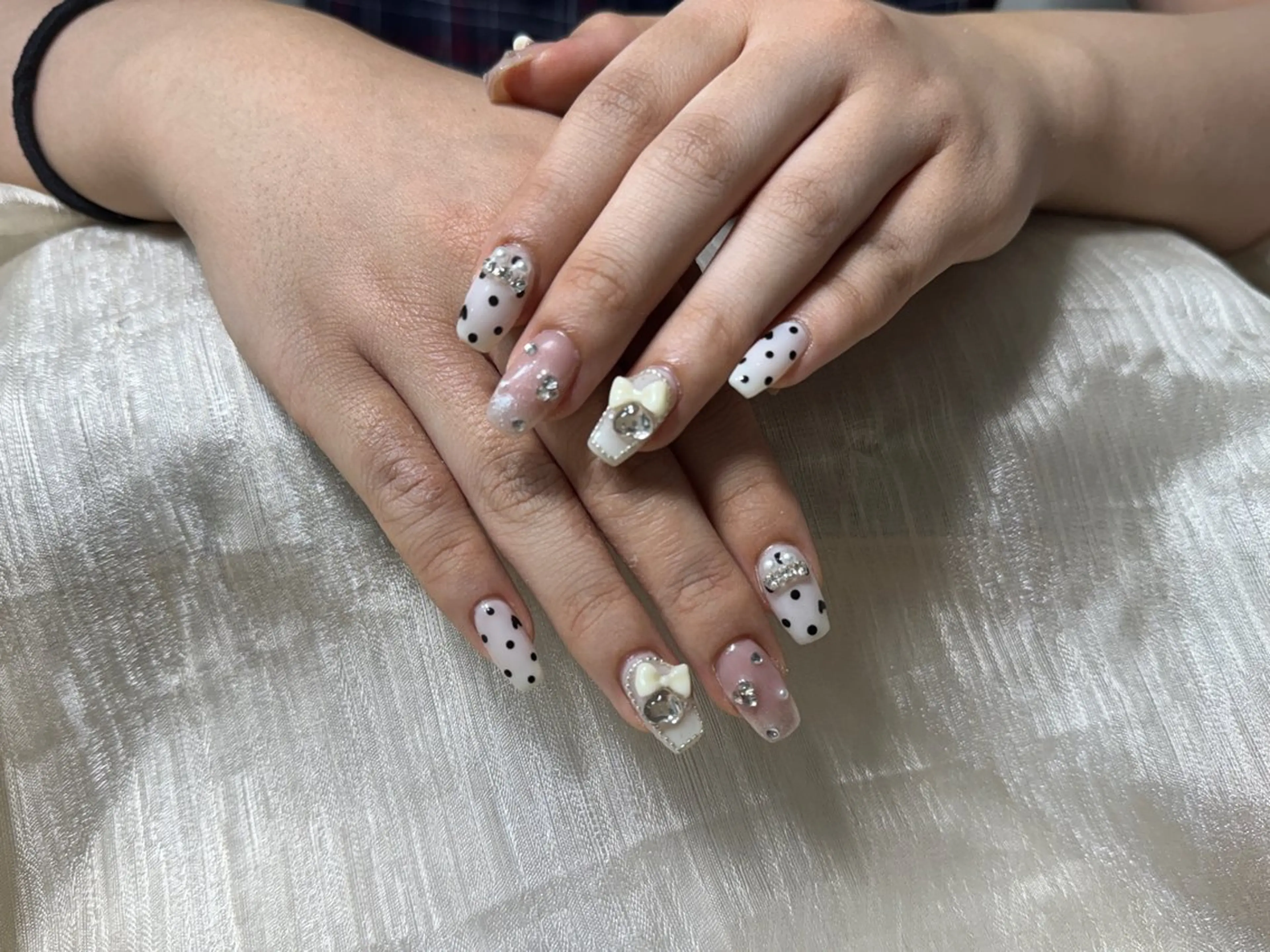 🔺【自爪】持ち込みデザイン10本アート(💧指定パーツ，シールつけ放題)の写真