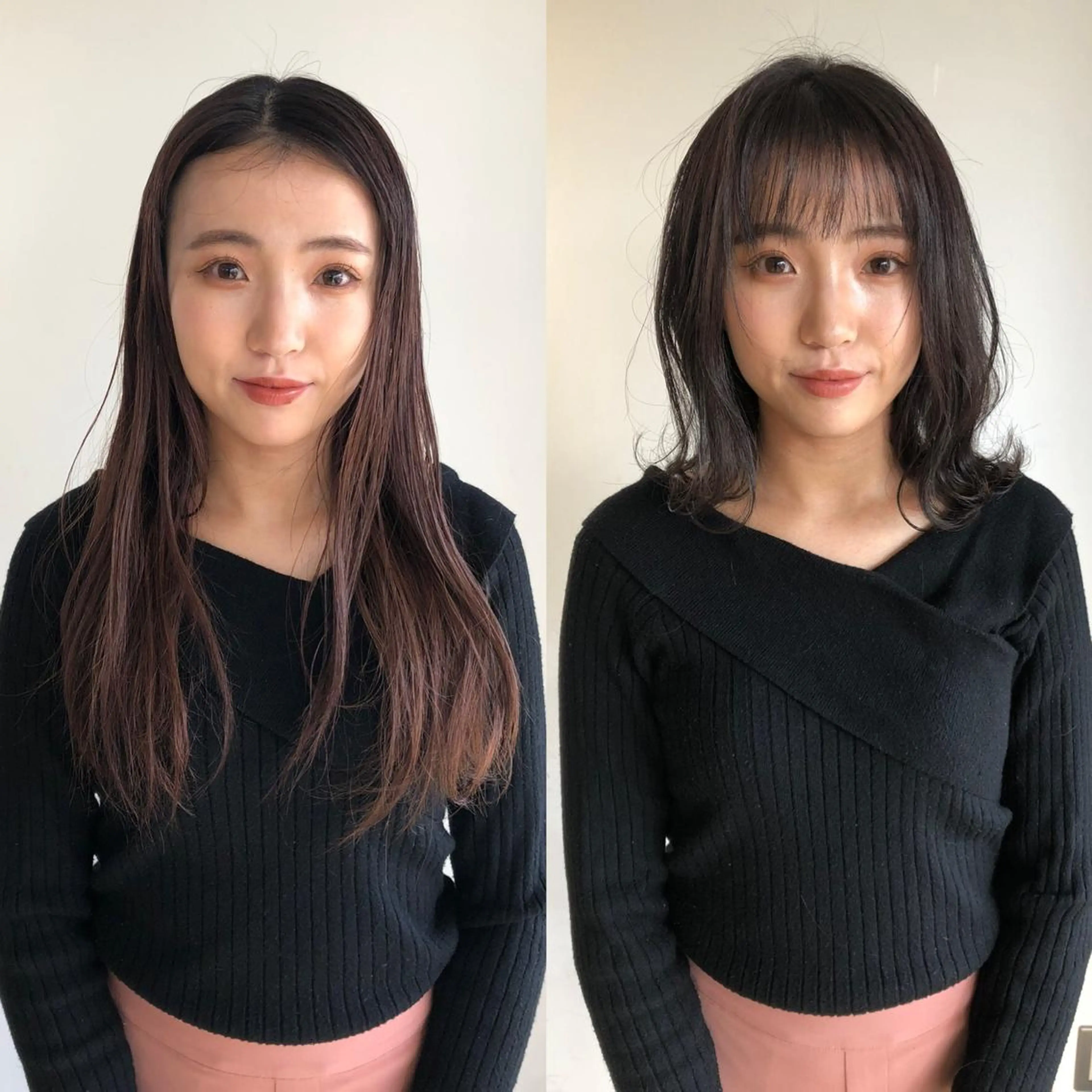 ミディアム カラー カット ヘアカラー トリートメント ハイトーン/レイヤー /ケアブリーチ石川治のヘアスタイル