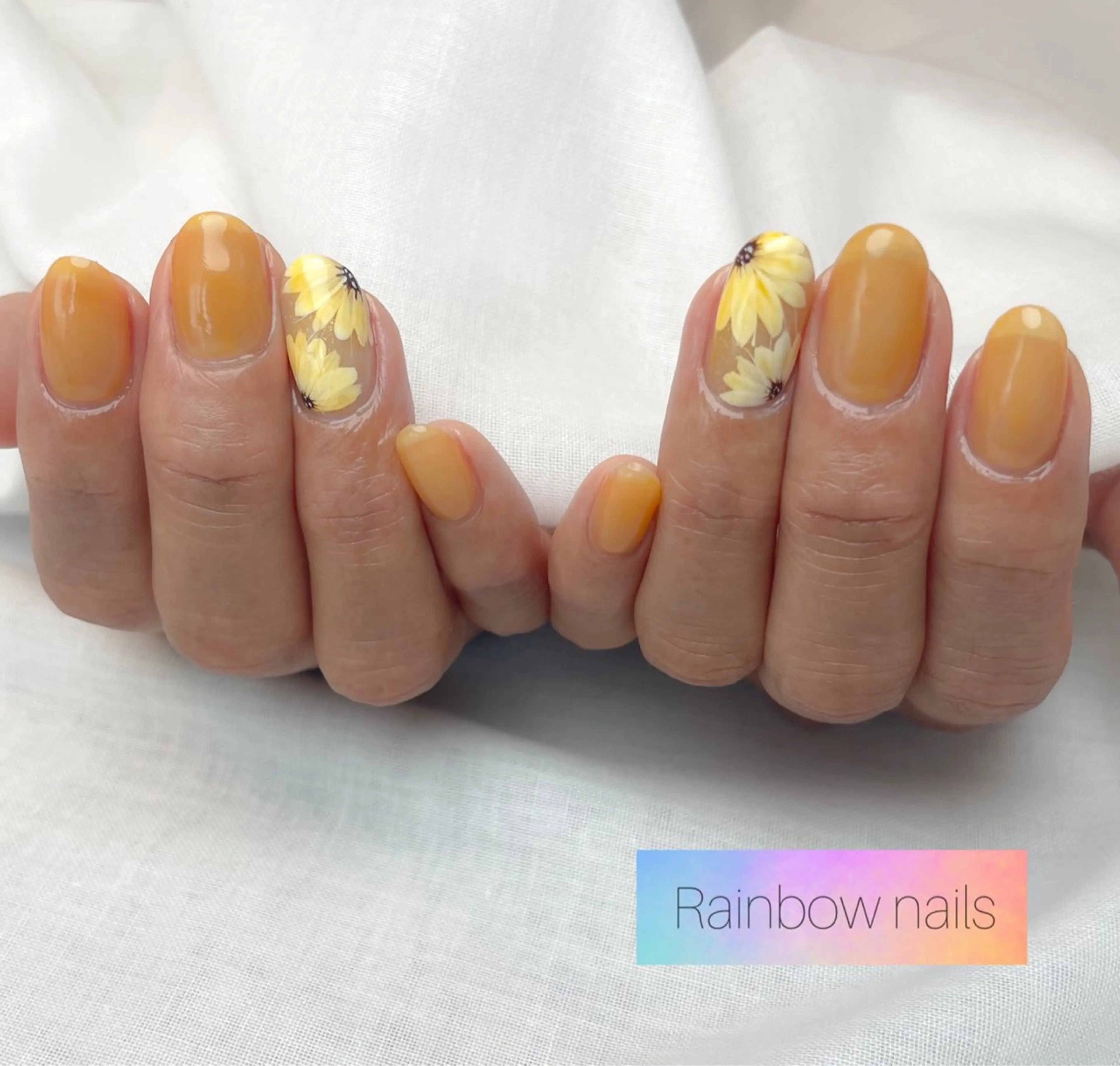 ネイル ハンドネイル Rainbow nailsくろちゃんのネイルデザイン