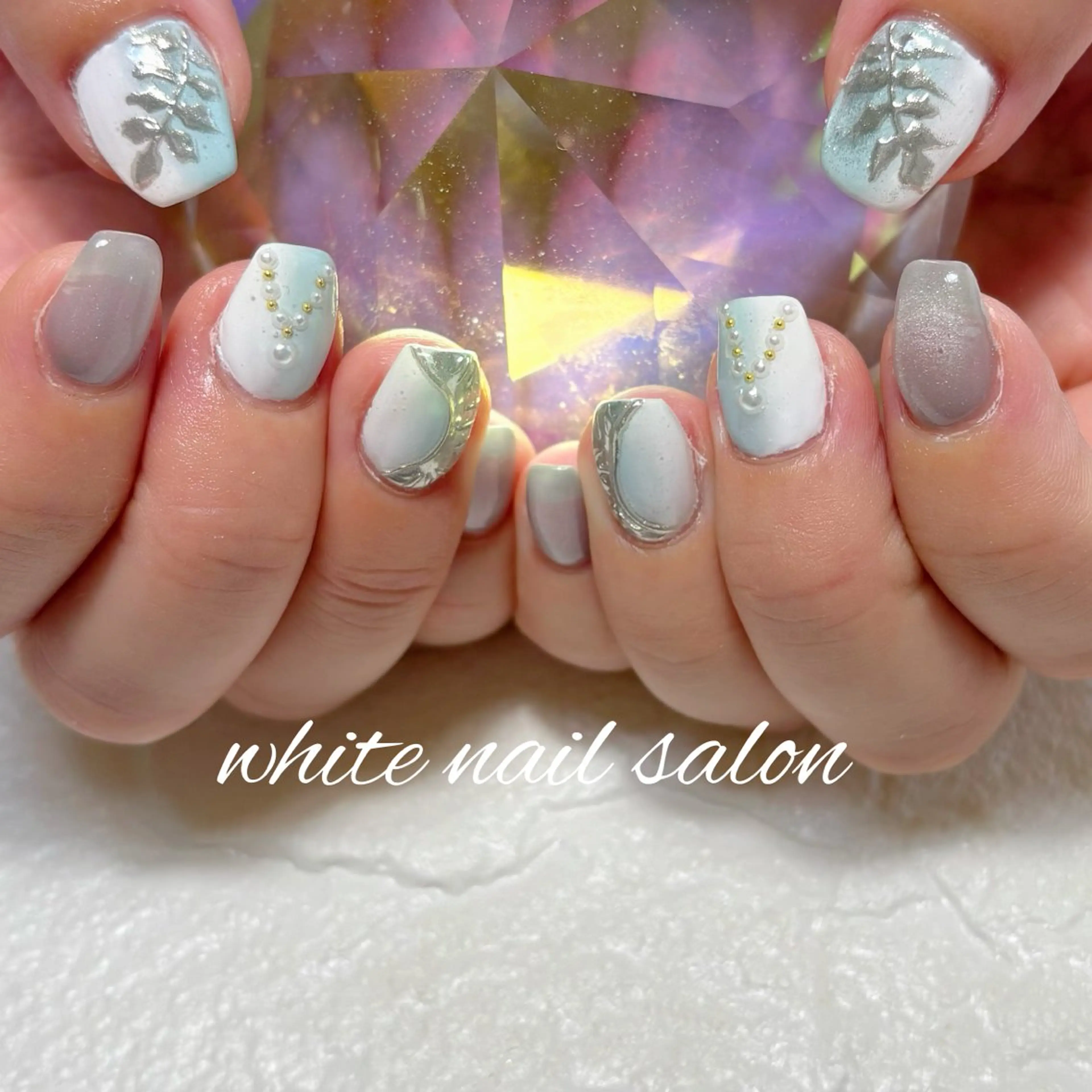 ネイル フットネイル ハンドネイル white nail salonのネイルデザイン