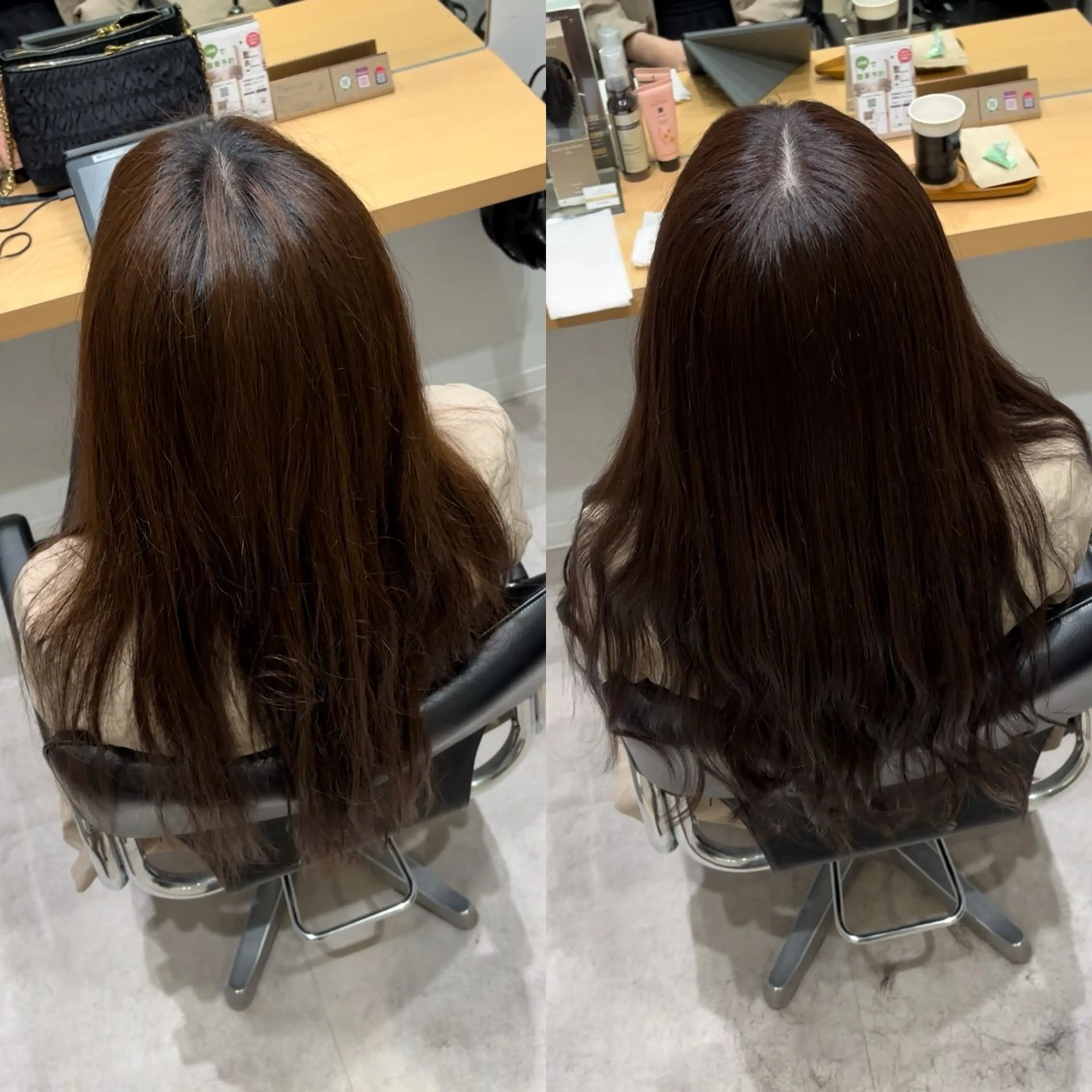 セミロング カラー トリートメント カット ヘアカラー トリートメント GOTODAY  SHAiRE SALON　新宿Aura店所属・髪質改善ヘアケア 艶髪特化/上田のヘアスタイル