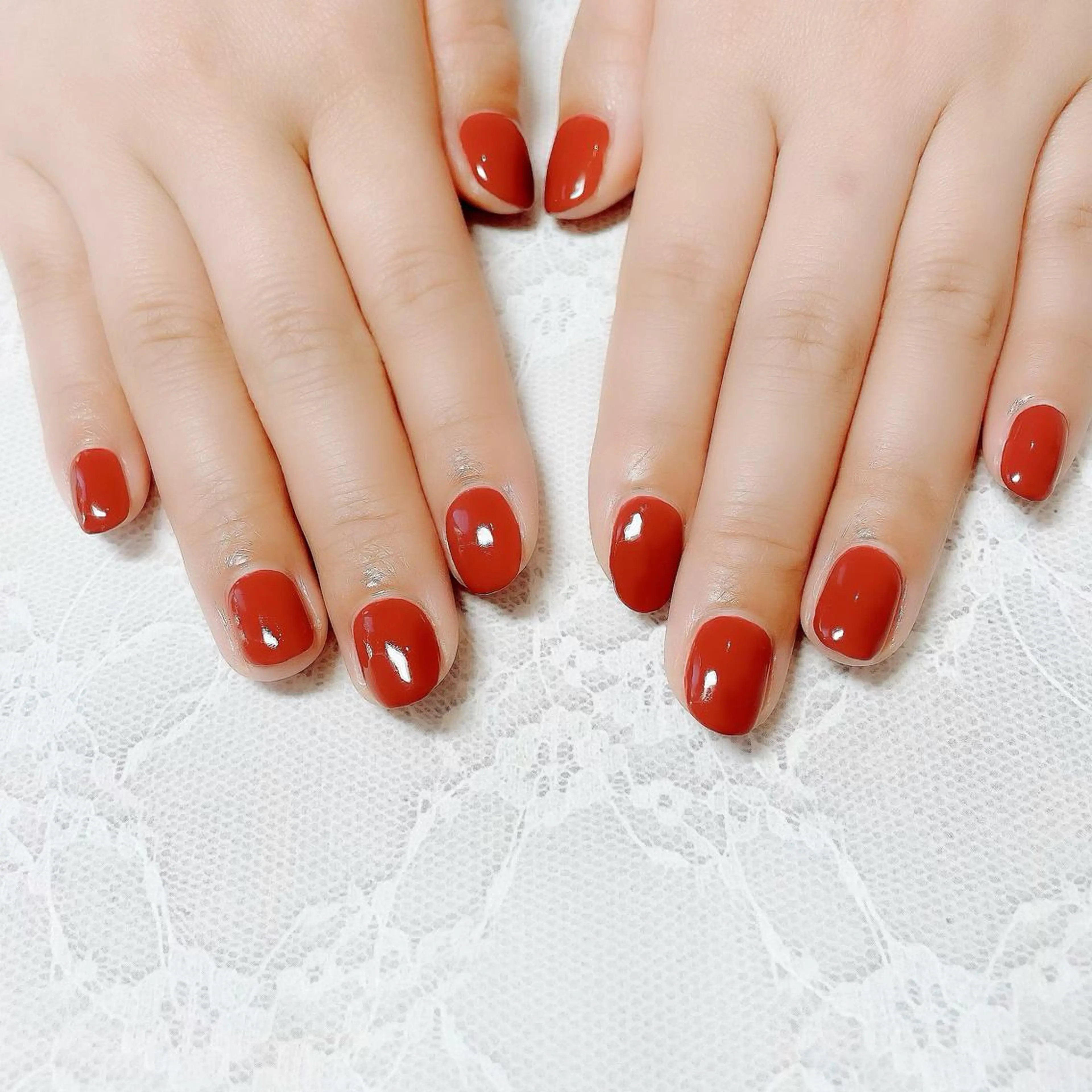 ネイル ボルドー ワンカラーネイル かんの りなのネイルデザイン