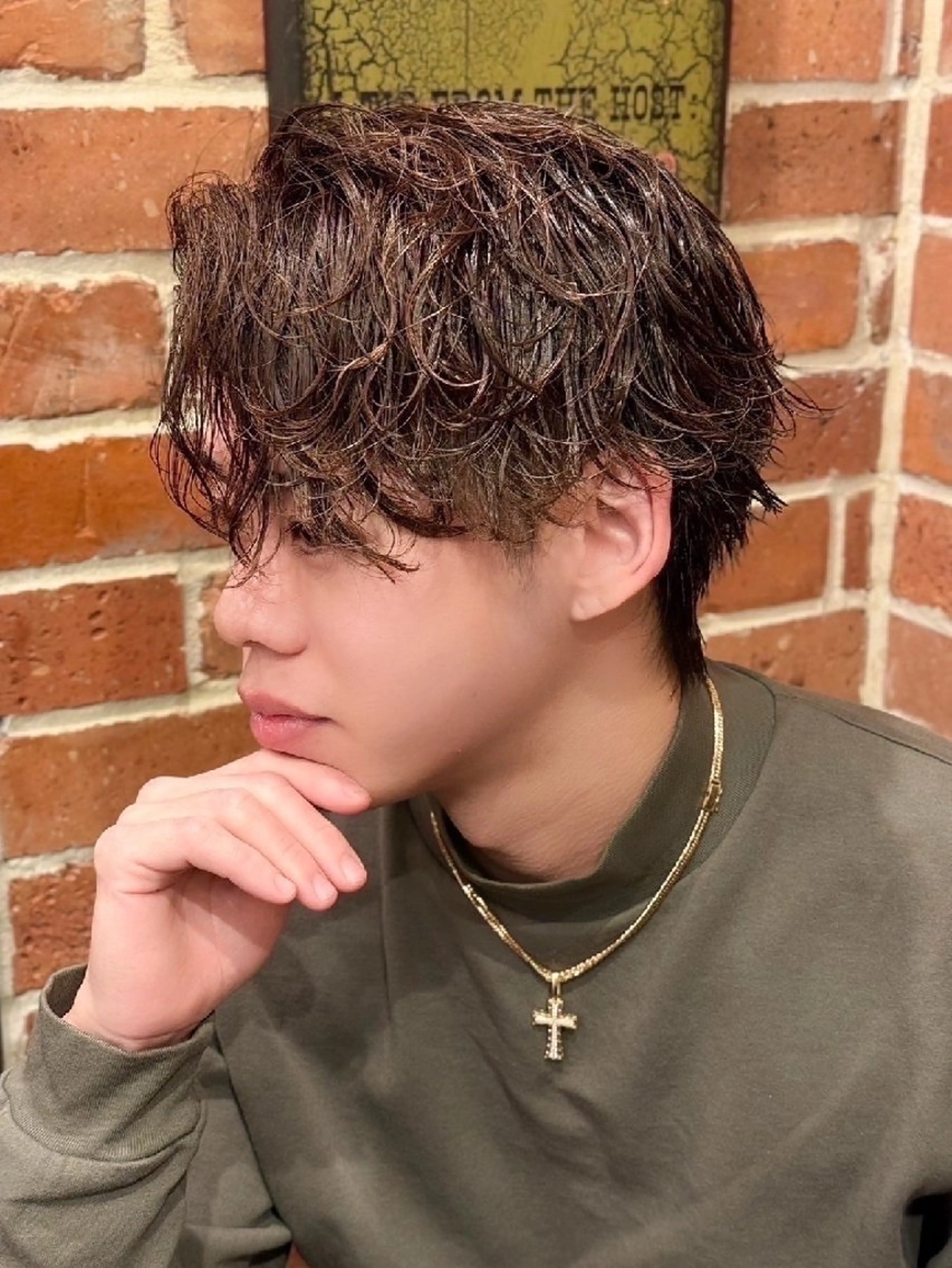 ミディアム パーマ 宮内 絃希のヘアスタイル
