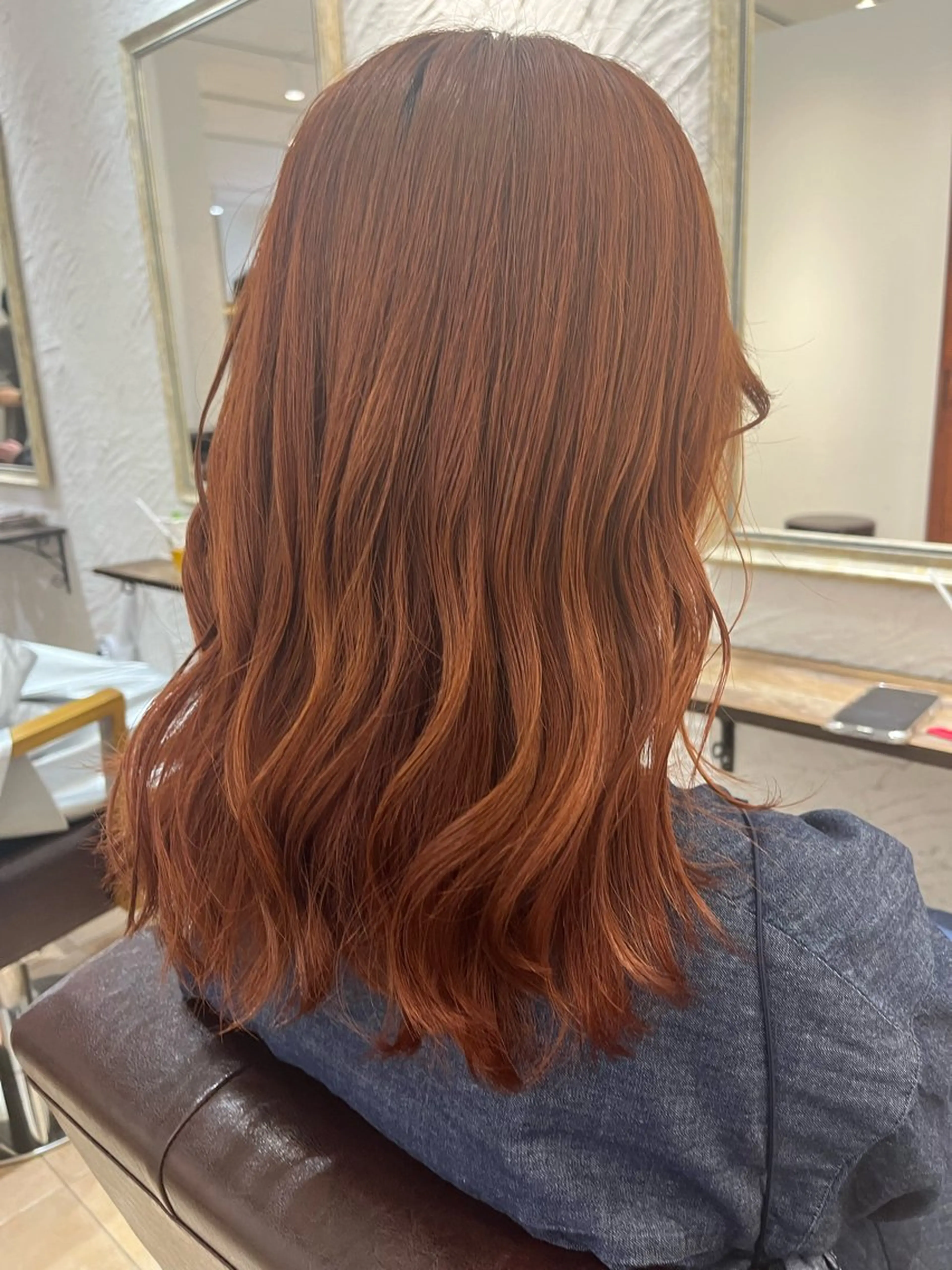ミディアム カラー オレンジ ヘアカラー トリートメント 🌈透明感カラー🌈 🌟吉田祐介🌟のヘアスタイル