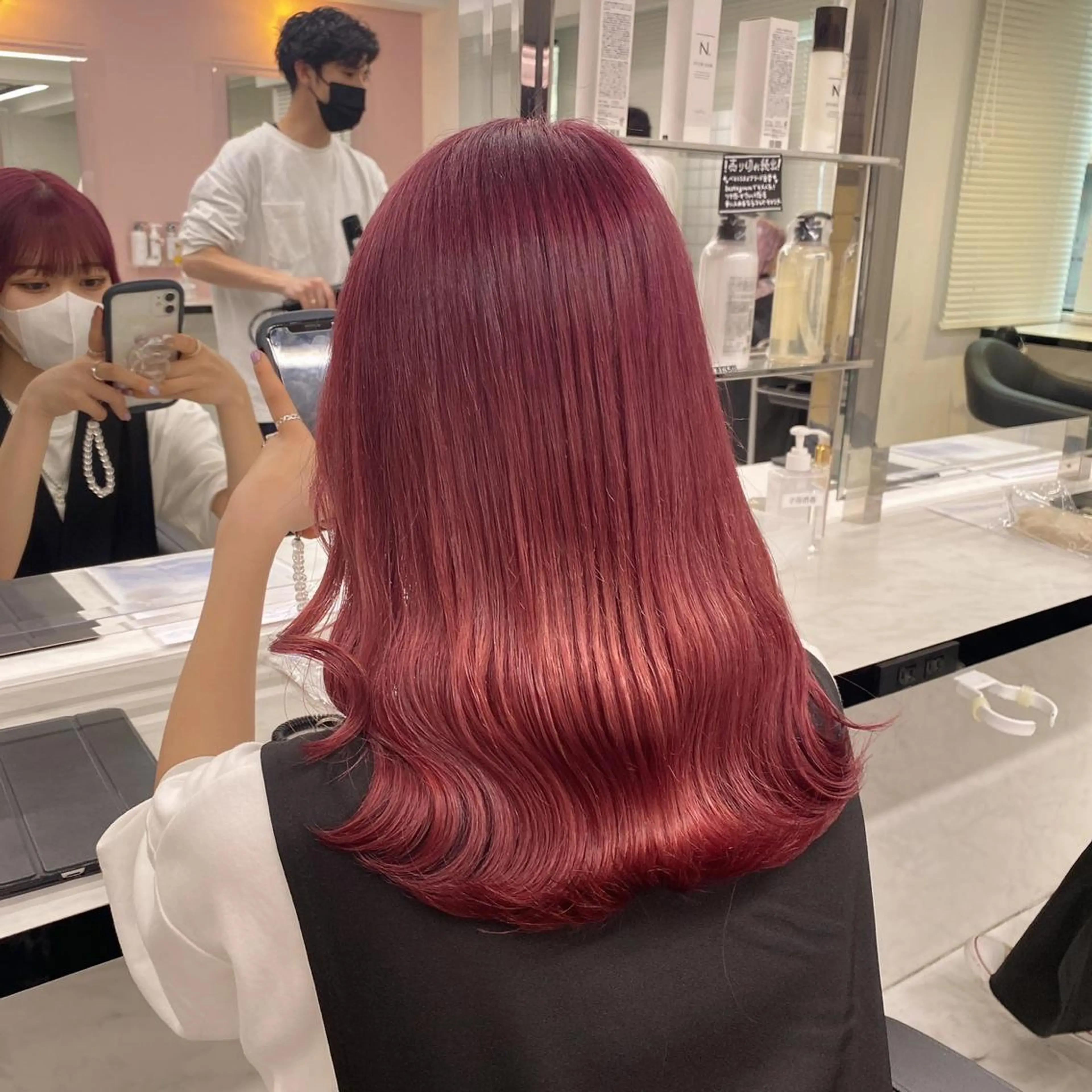 【🥀秋秋SALE🥀 】 🥀ブリーチありWカラー(ケアブリーチ込)➕コテ巻き🥀の写真