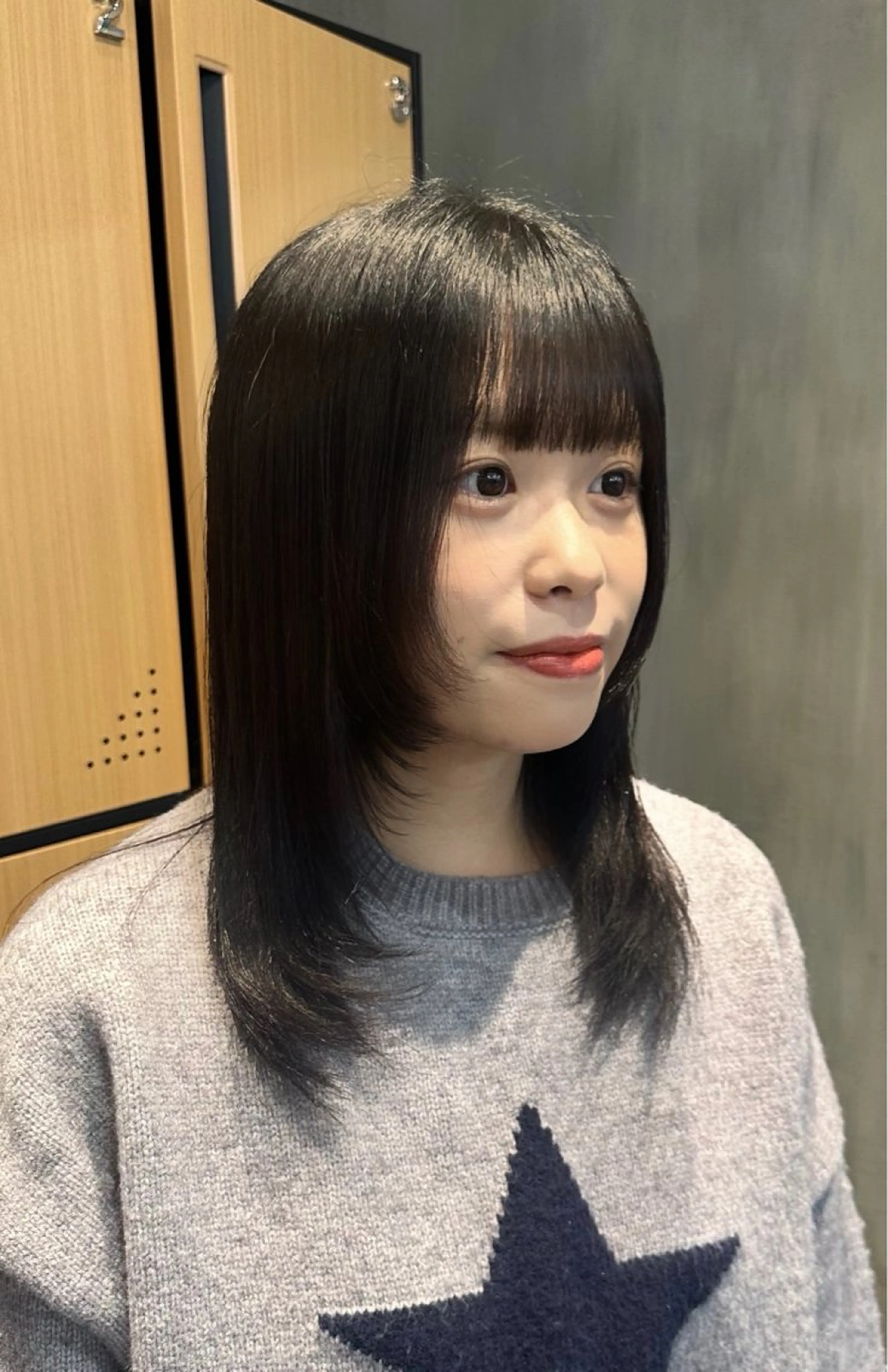 セミロング カラー 黒髪 レイヤーカット カット ヘアカラー 髪質改善/レイヤー/ 艶髪🎀ayaneのヘアスタイル