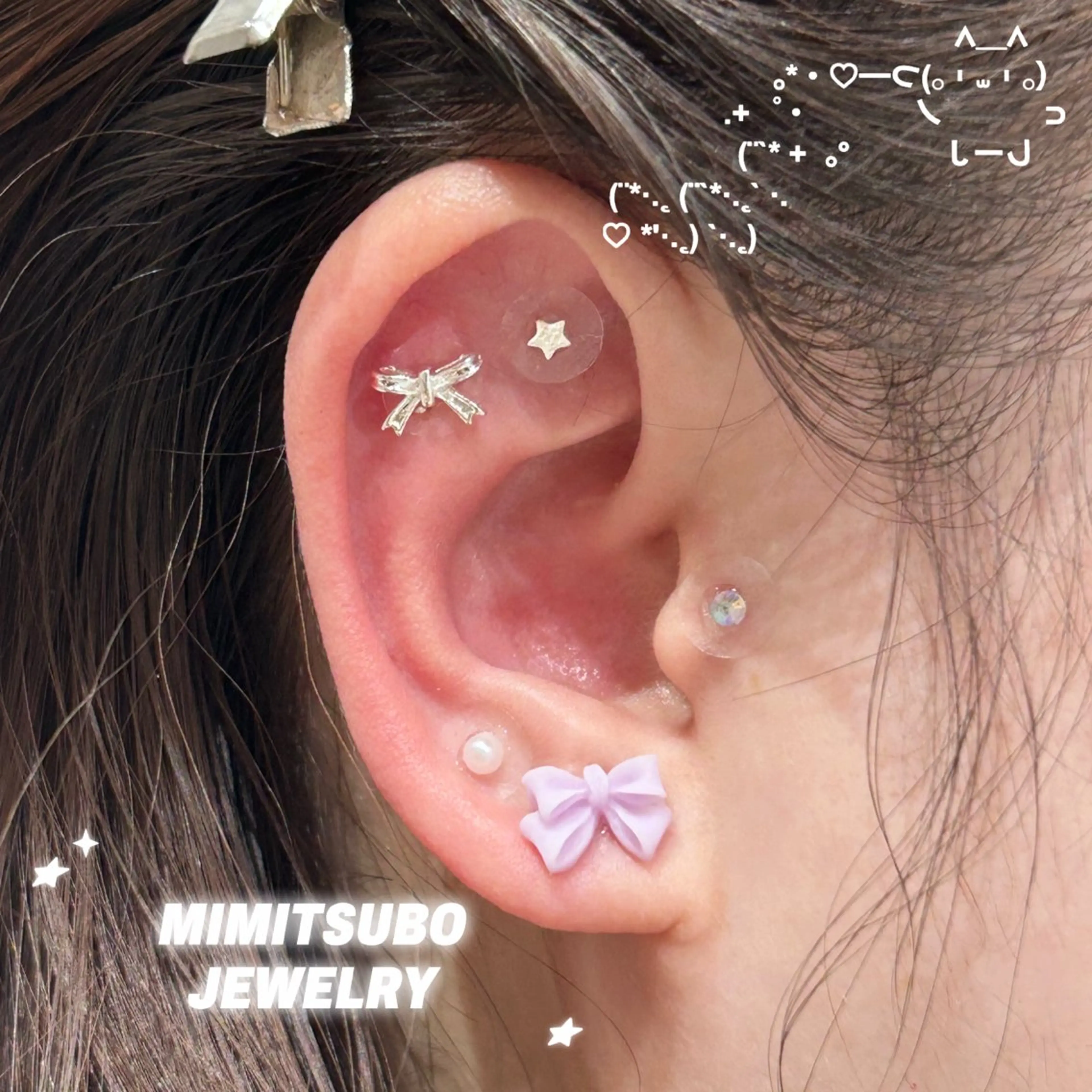 【顔周りすっきり＆オシャレ✨】耳つぼジュエリー10個💎の写真