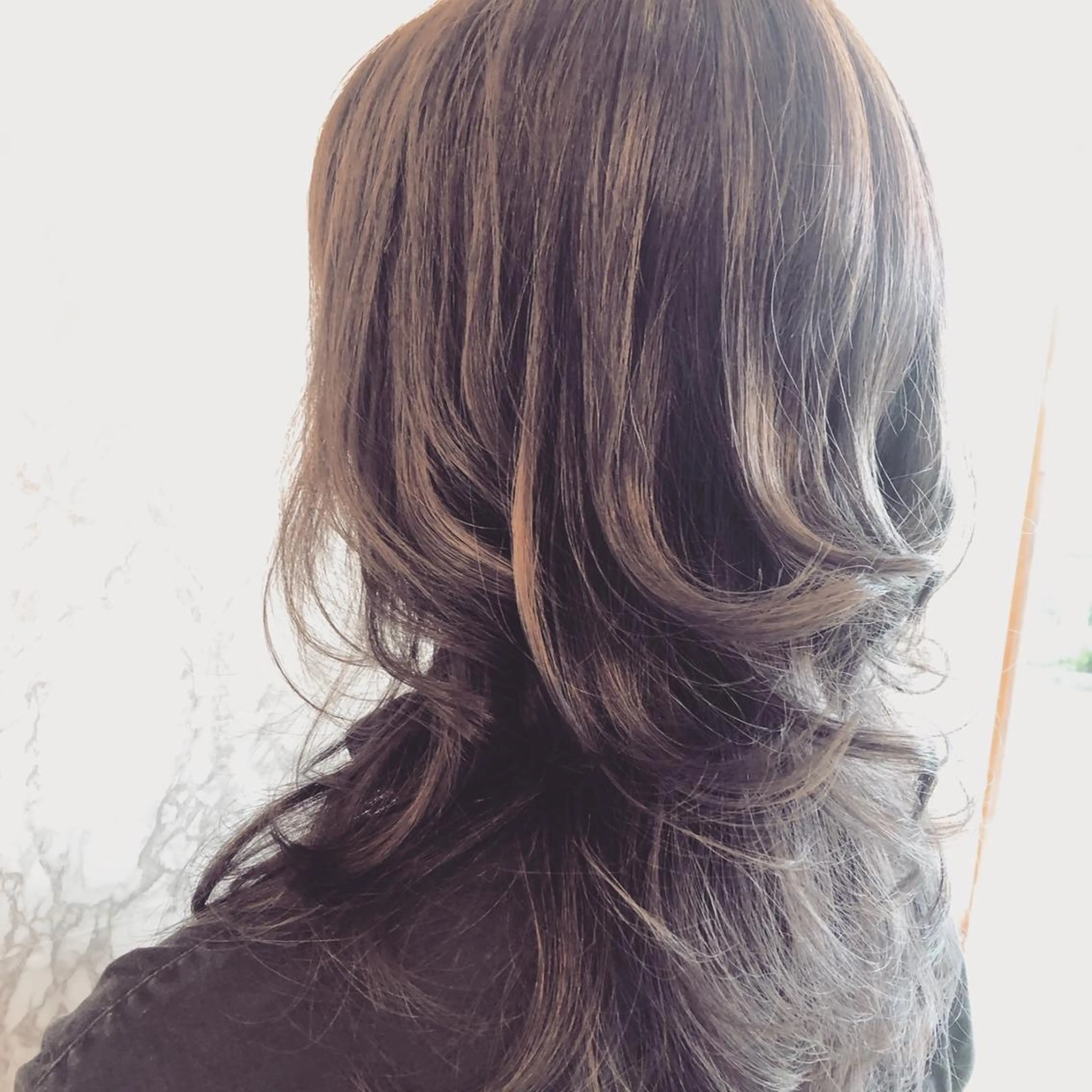 ロング カラー グレージュ ウルフカット 東中野🥇美容室 FLOW東中野店のヘアスタイル