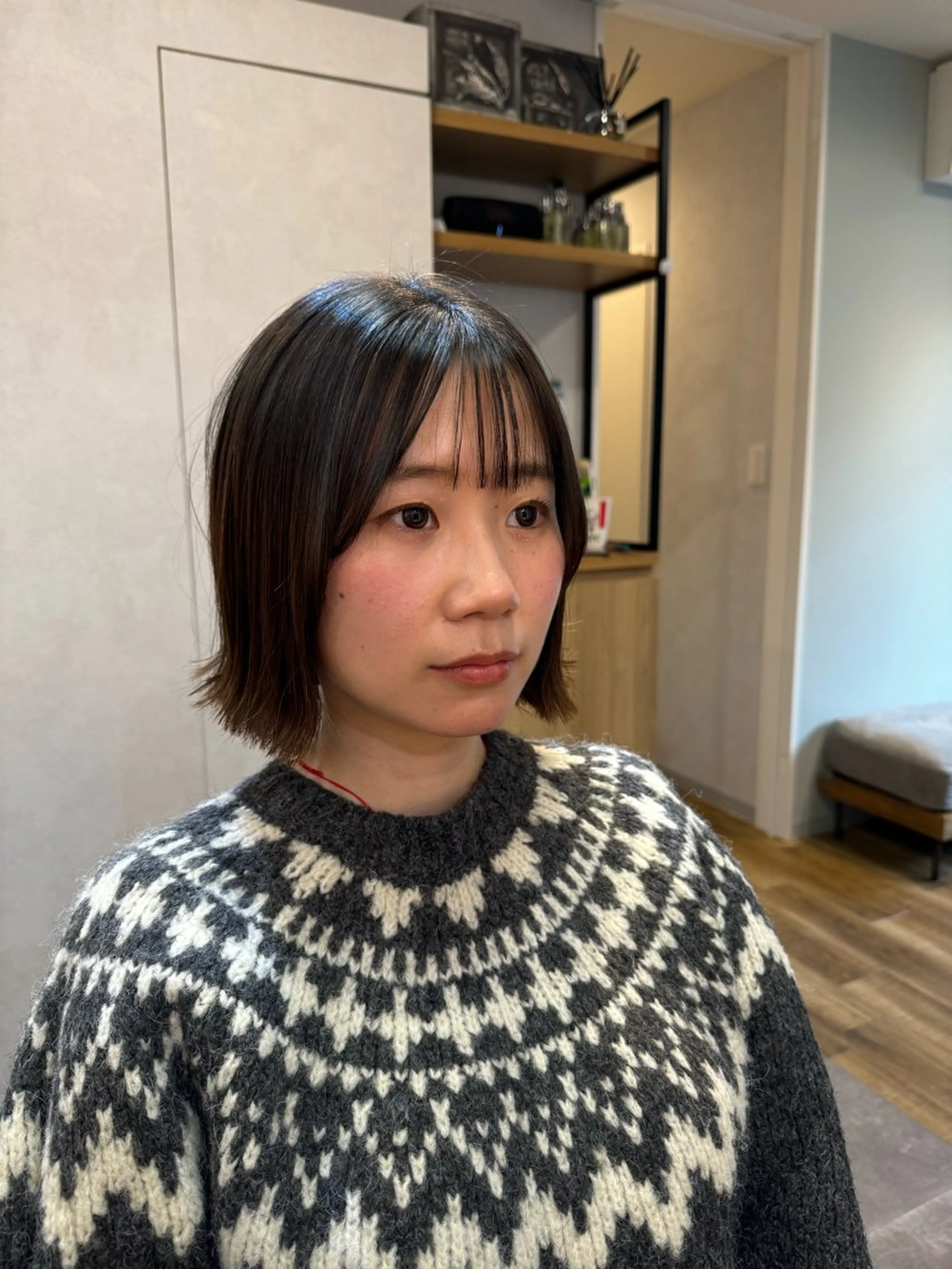 セミロング くせ毛 髪質改善 似合わせカット 縮毛矯正 エクステ/髪質改善 艶カラー/hiraiのヘアスタイル