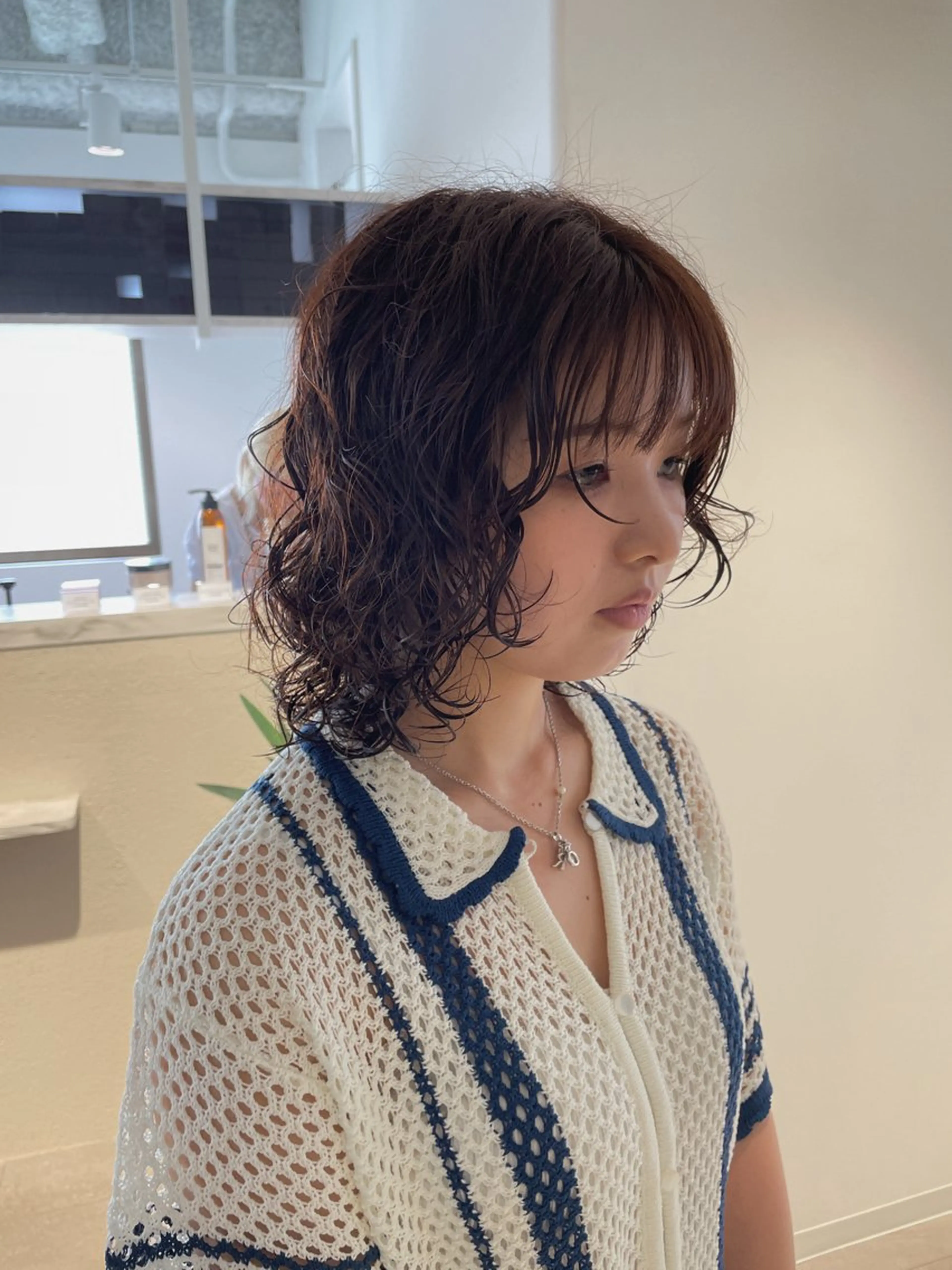 ミディアム パーマ Miyamoto Yasuchikaのヘアスタイル