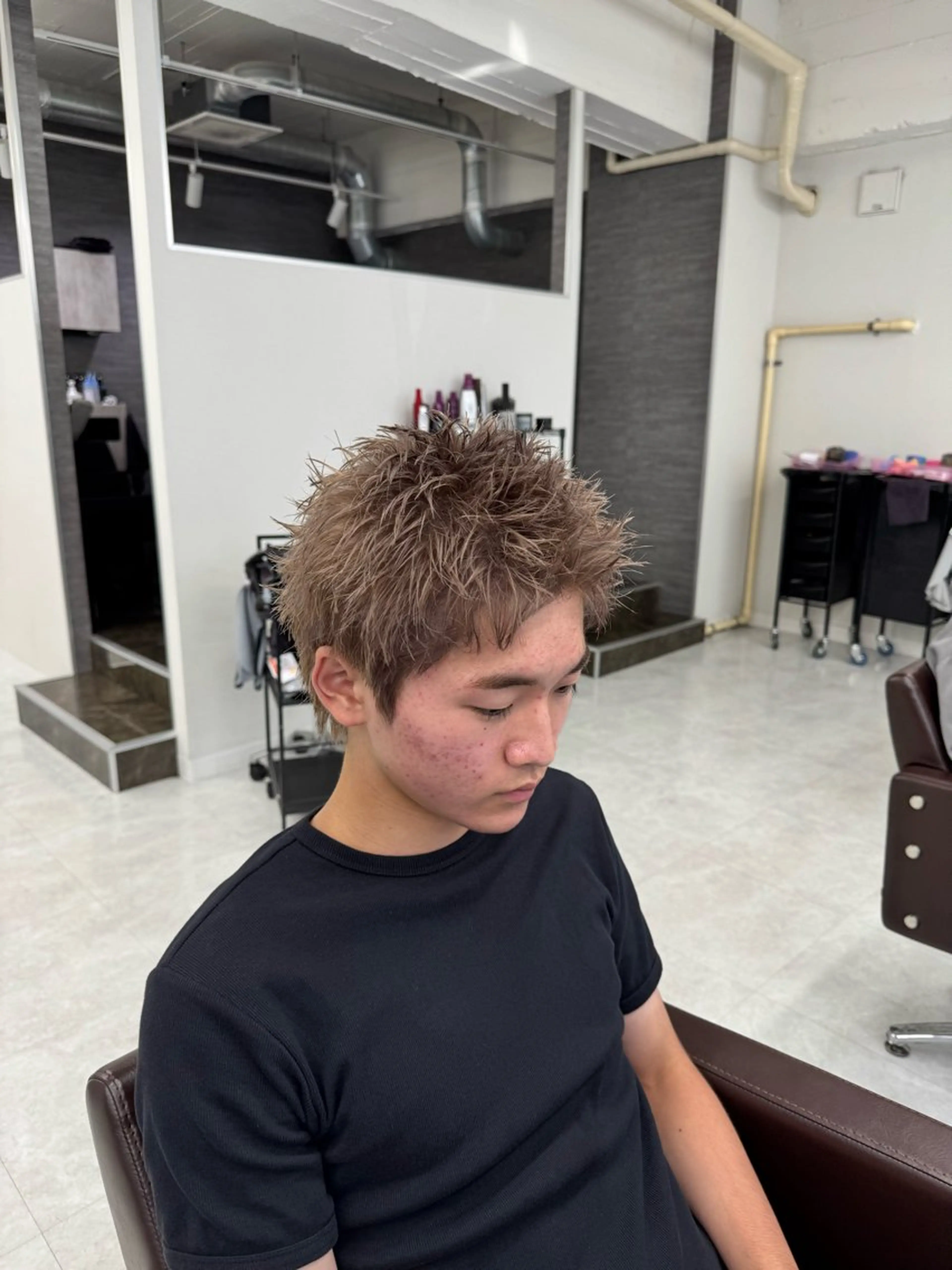 ショート カラー メンズ カット メンズカット/波巻き TAKUMAのヘアスタイル