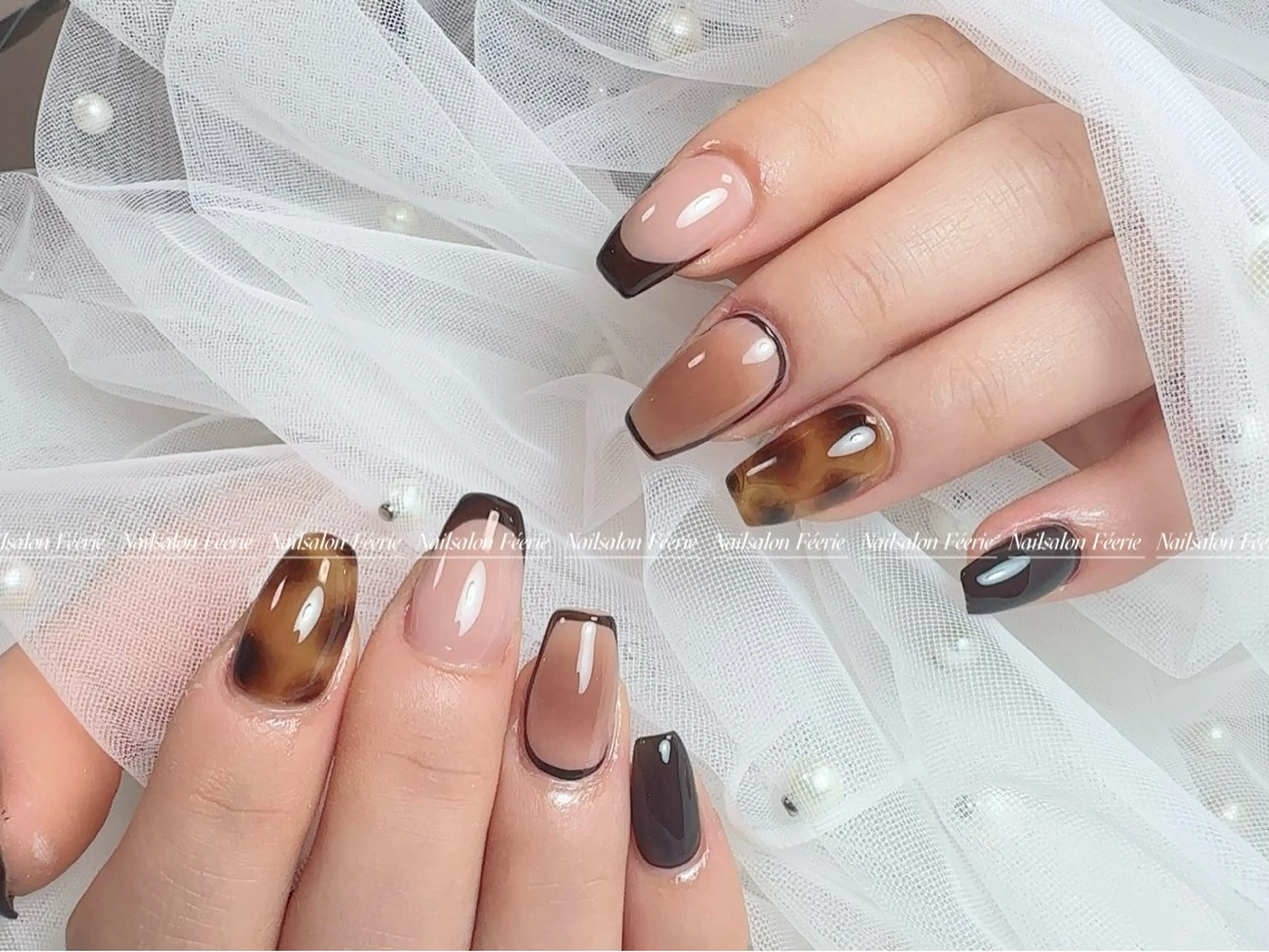 ネイル 成人式 長さ出し フットネイル フレンチネイル ジェルネイル ハンドネイル ハンドケア nail salon Feerieのネイルデザイン