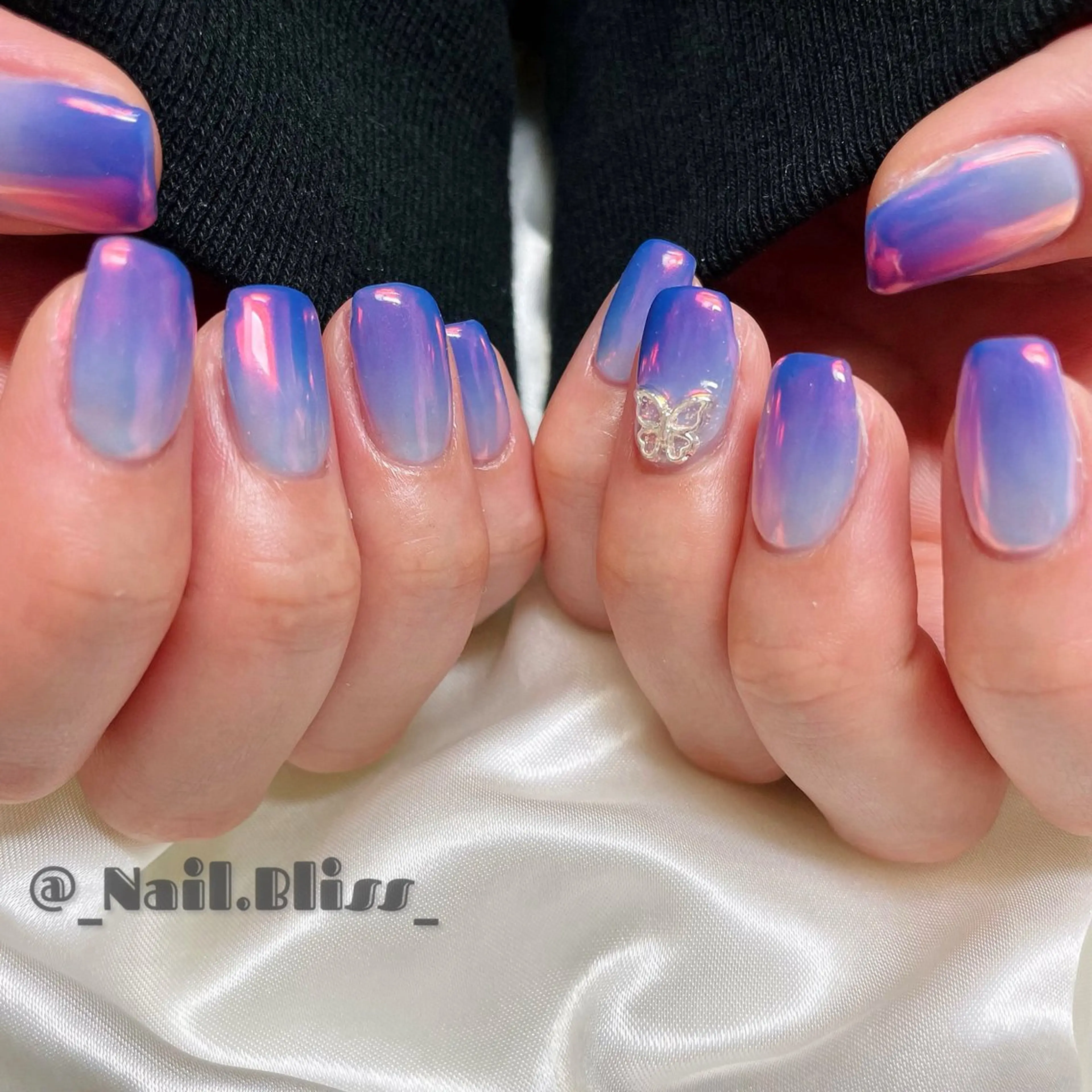 ネイル オーロラネイル グラデーション ハンドネイル NAIL BLISSのネイルデザイン