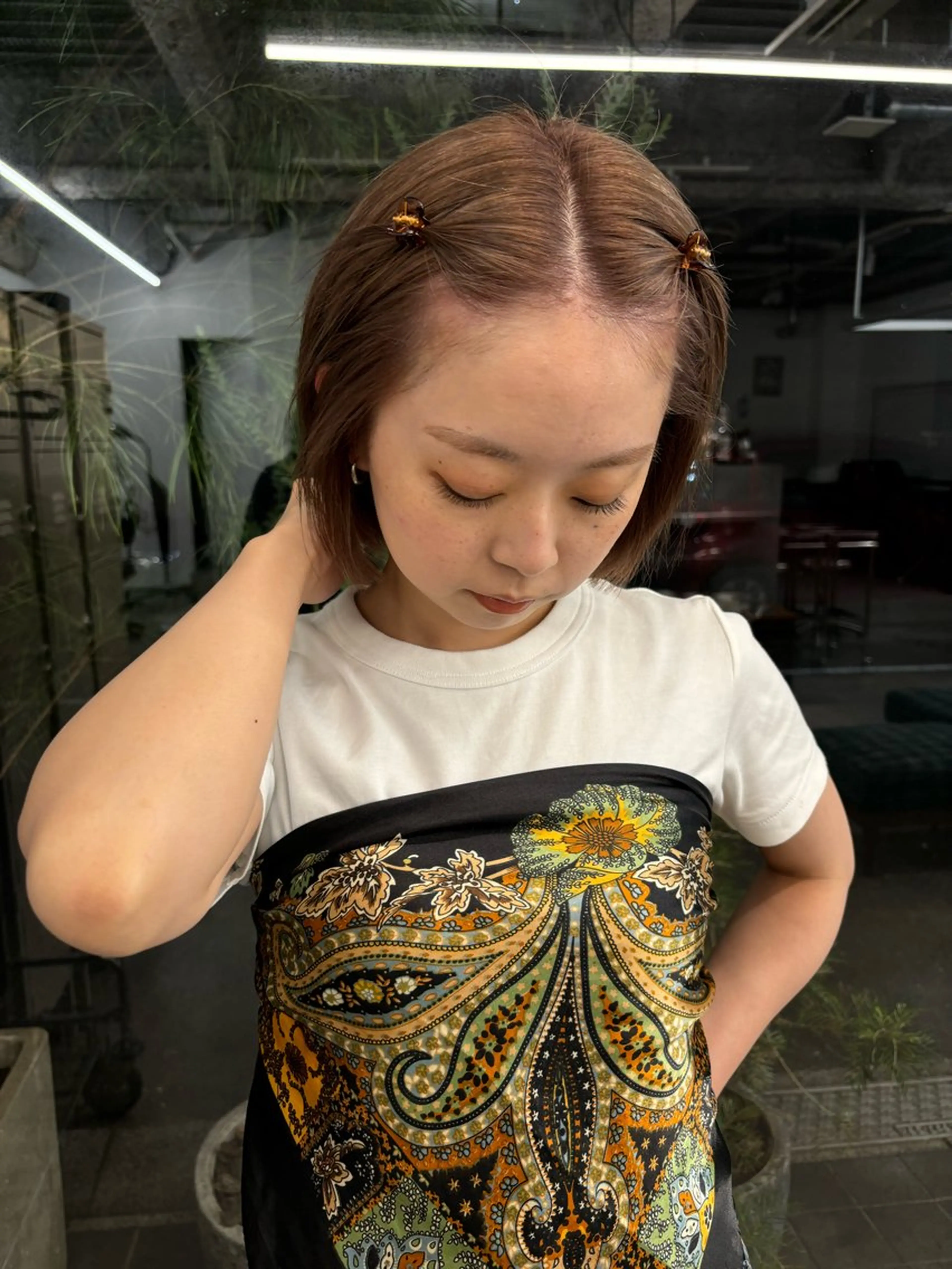 カラー Elme所属・デビュー前割引中🔥 平口はのんのヘアスタイル